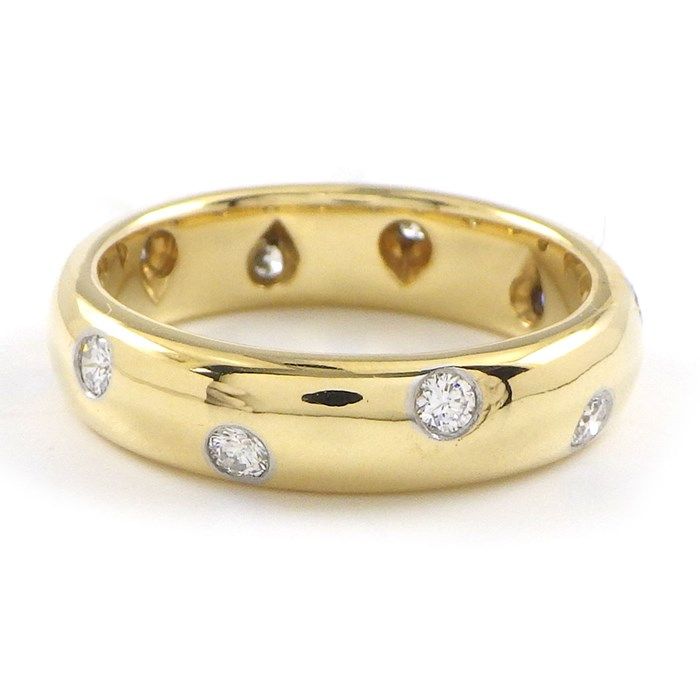 ティファニー Tiffany & Co. リング ドッツ ダイヤモンド K18YG PT950