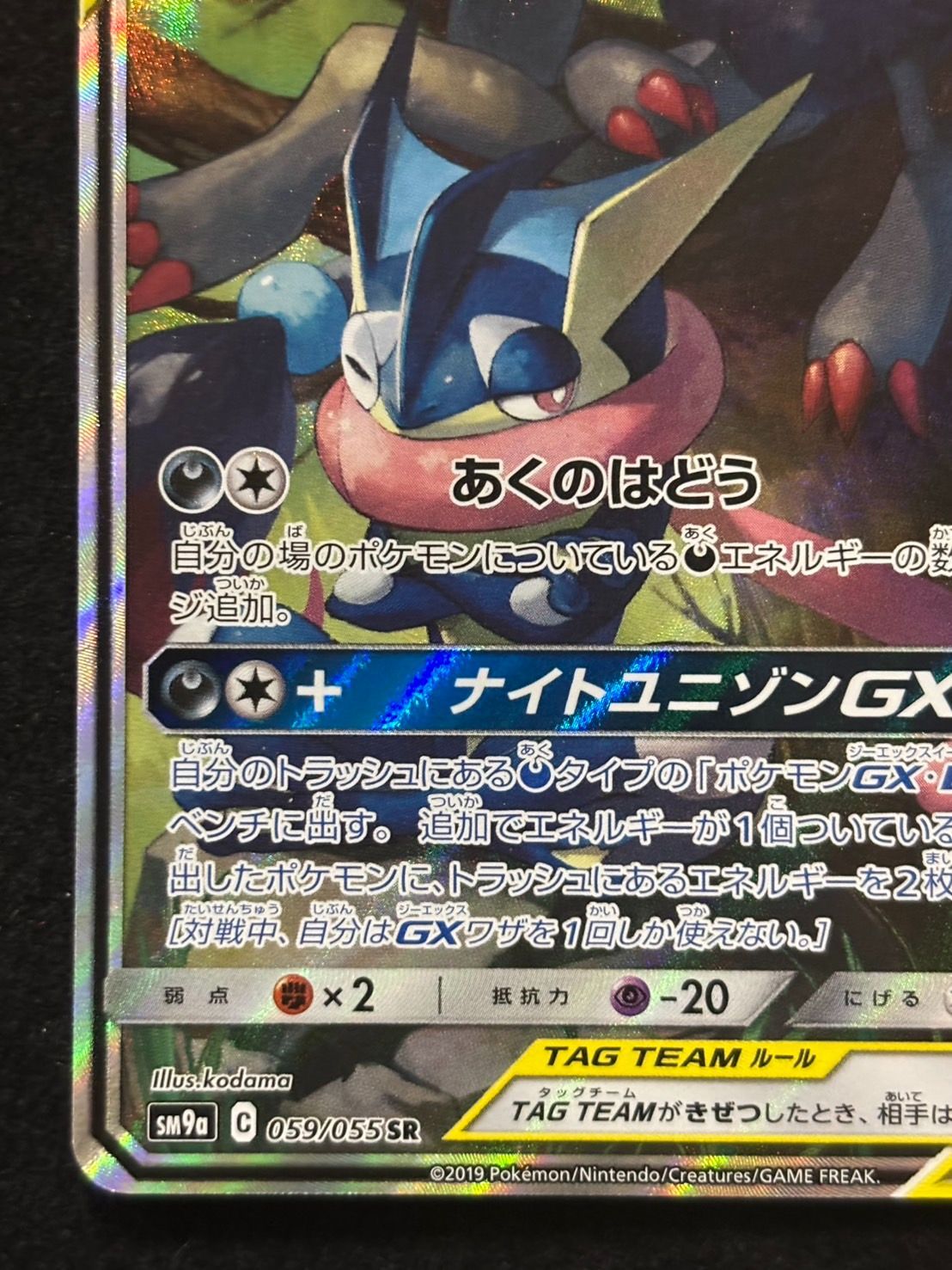 ゲッコウガ＆ゾロアークGX SR(SA) SM9a【ナイトユニゾン】059/055