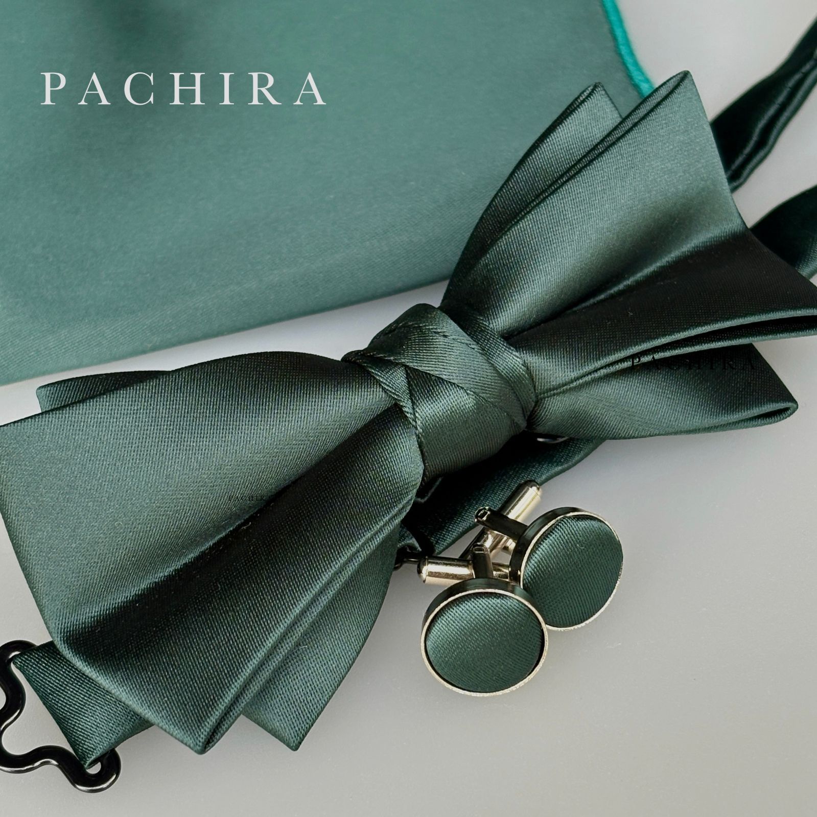 1-1la 蝶ネクタイ カフス ポケットチーフ 3点セット | メンズ 結婚式