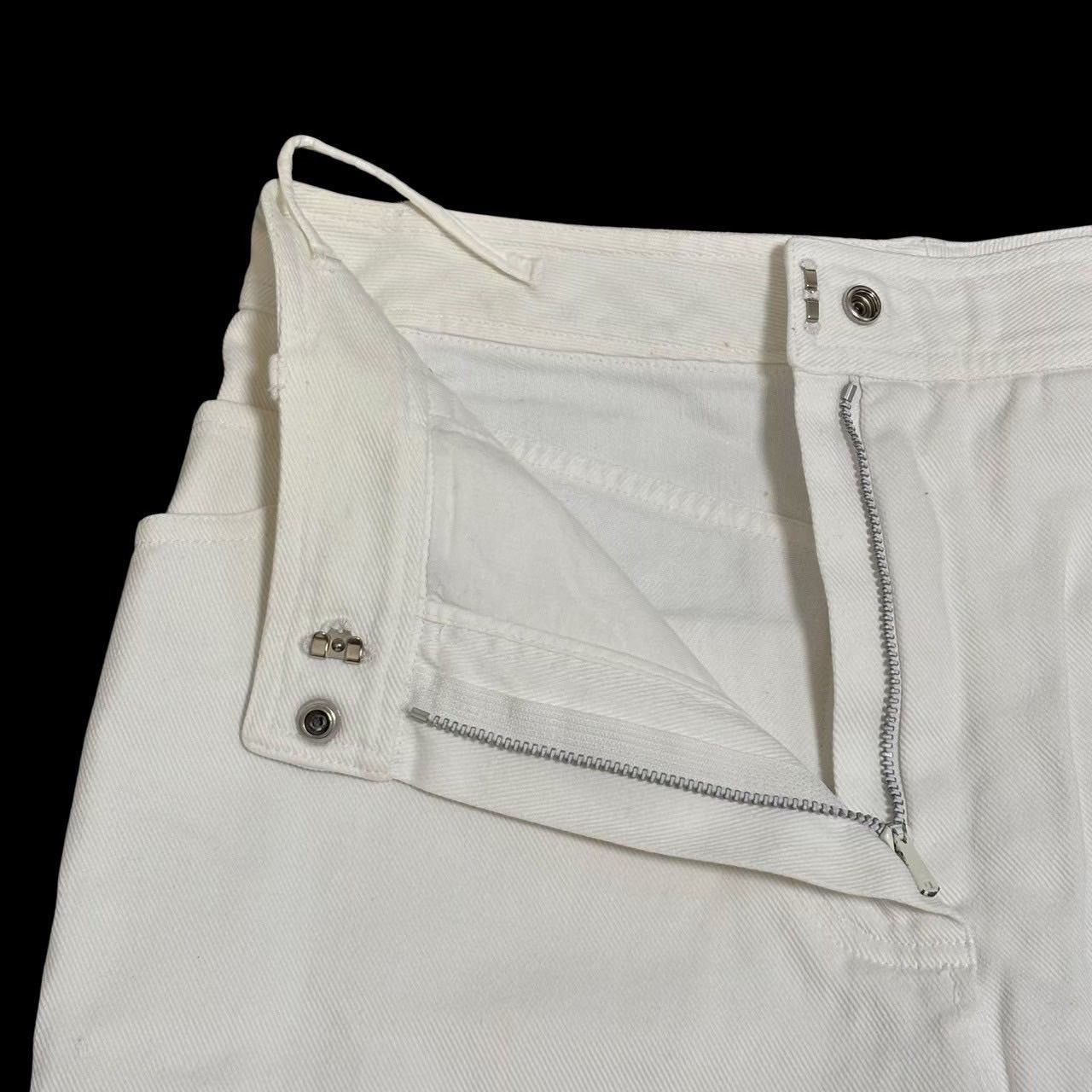CHANEL シャネル ホワイトデニムパンツ 白 ジーンズ 04258 ココボタン