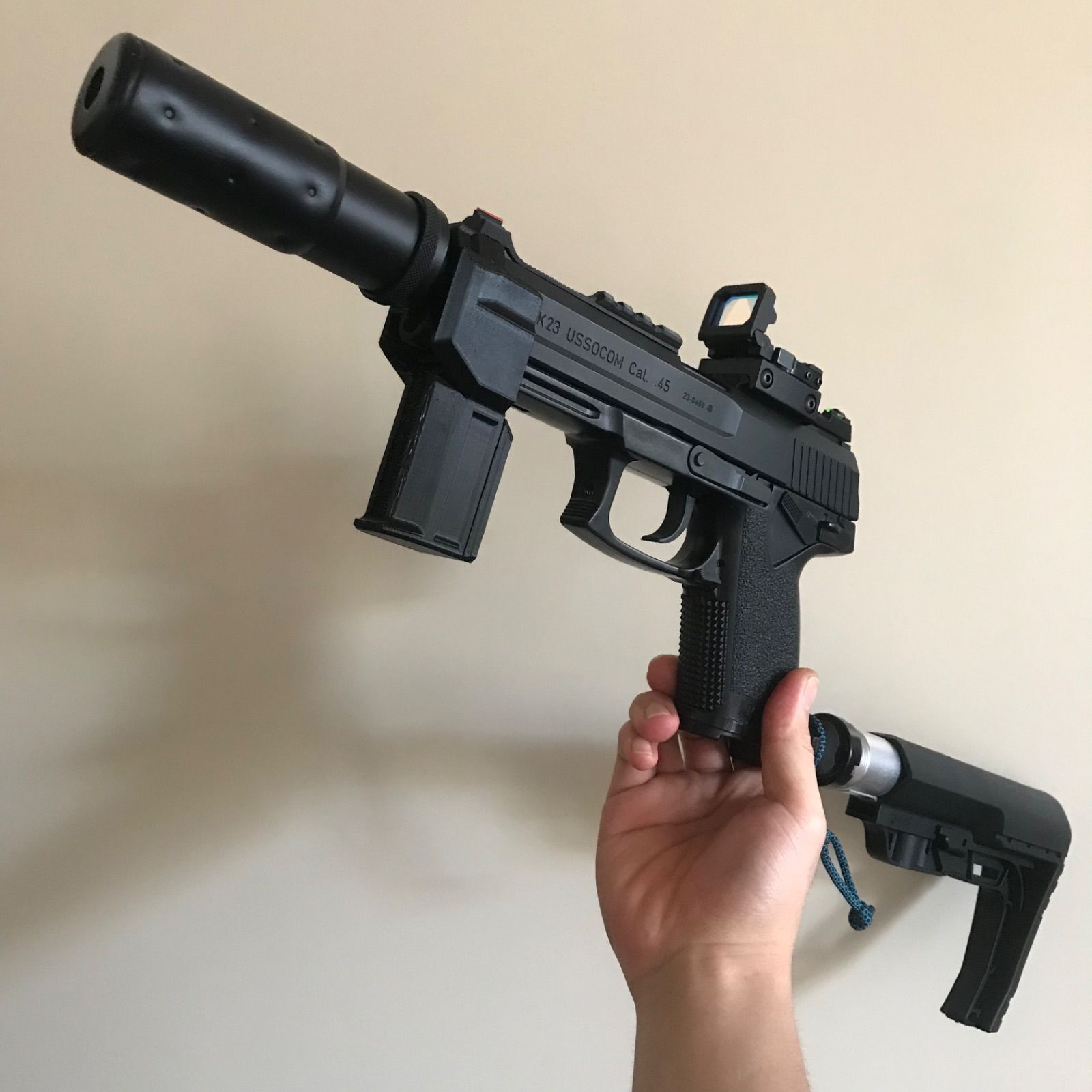 ソーコム H&K SOCOM Mk23 集光サイト付きマウントレール エアコキ