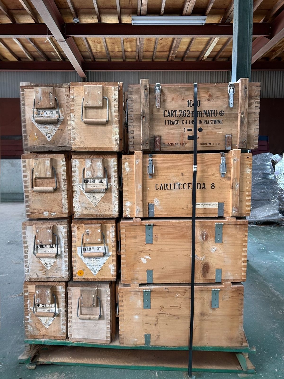 激レア! ヴィンテージ イタリア軍実物 弾薬箱 木箱 アンモボックス