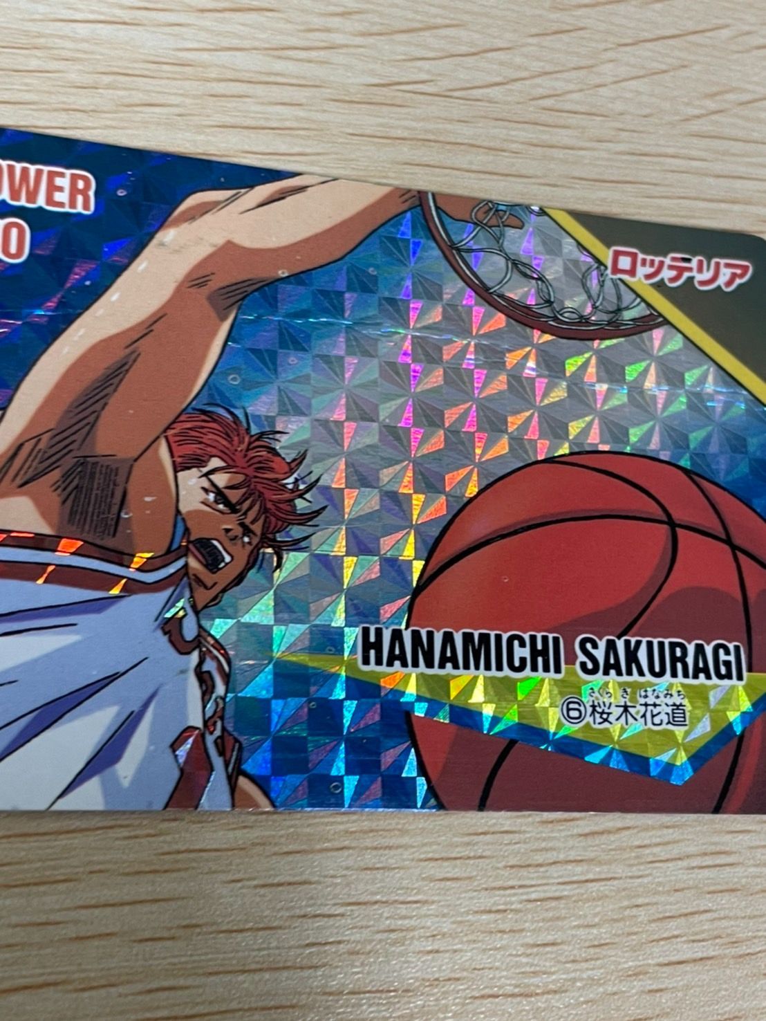 ux114 スラムダンク カード 桜木 花道 No 6 ロッテリア 限定 キラ 94夏