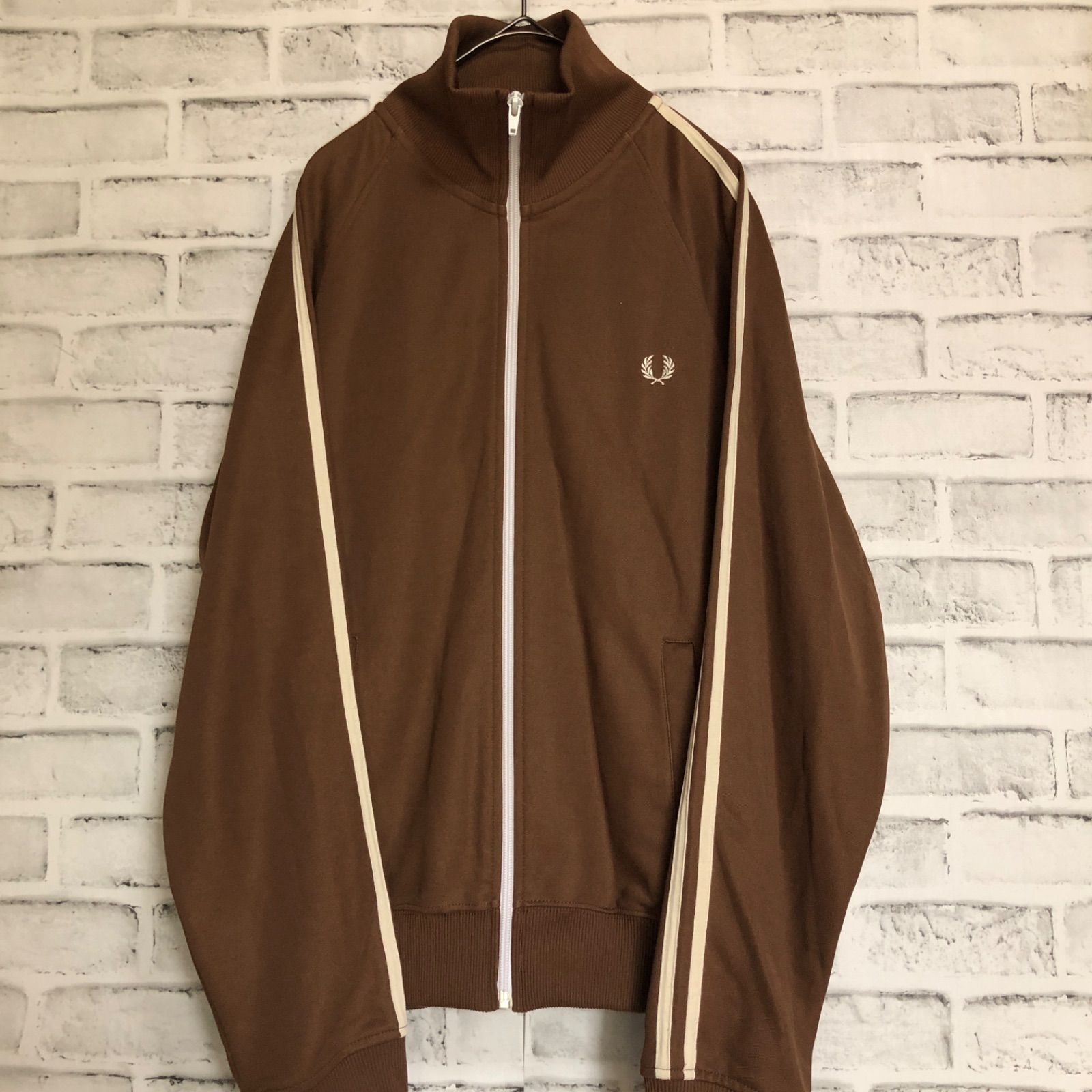 希少ブラウン⭐️Fred Perry トラックジャケット/ジャージ S 刺繍