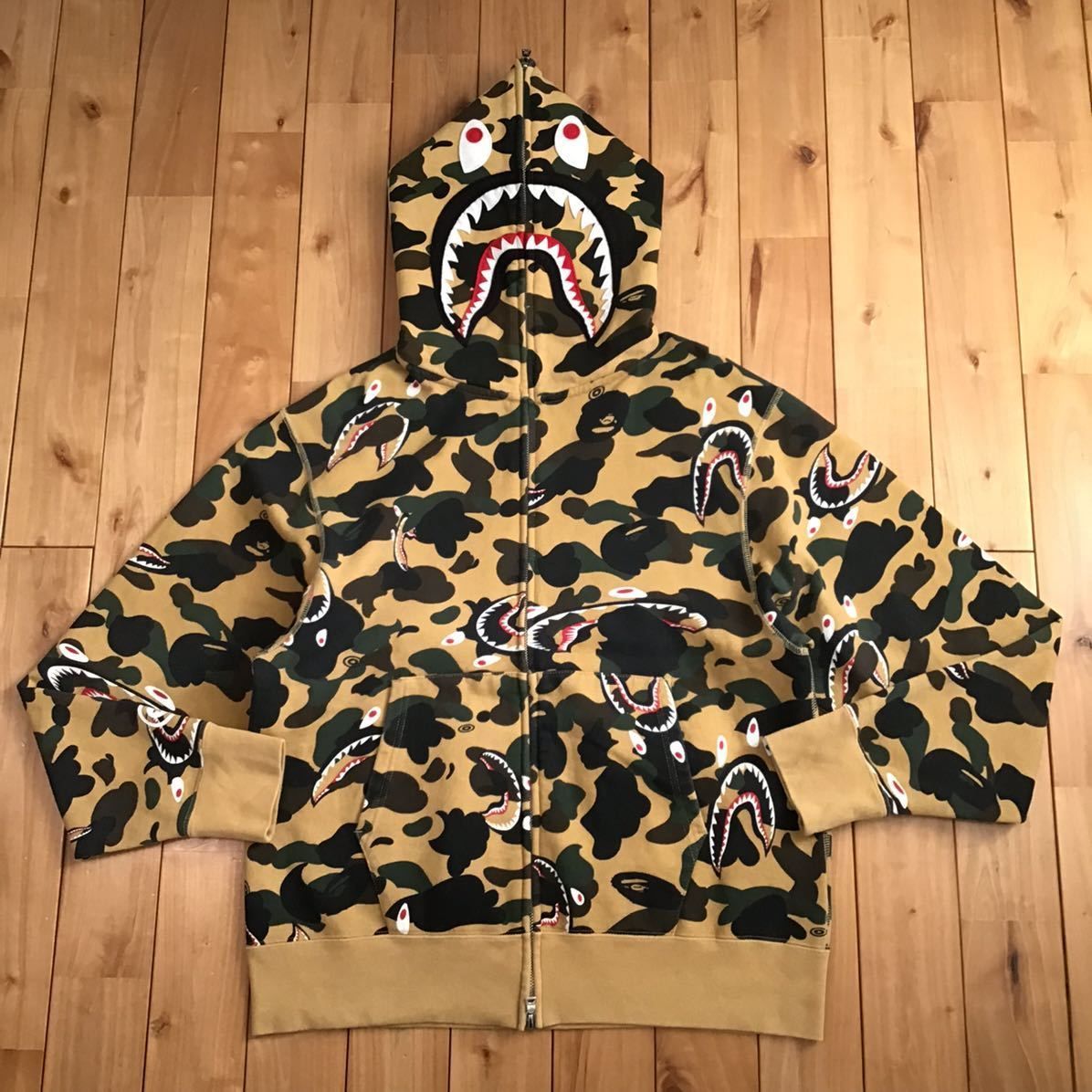 BAPE camo シャーク パーカー shark ベイプ ape エイプ 迷彩 - メルカリ