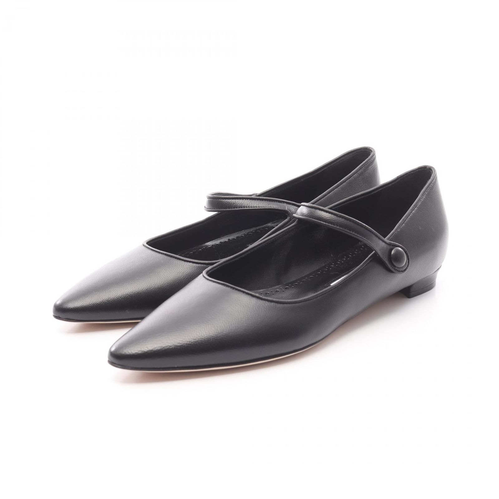 マノロブラニク MANOLO BLAHNIK パンプス ブラック レザー くつ