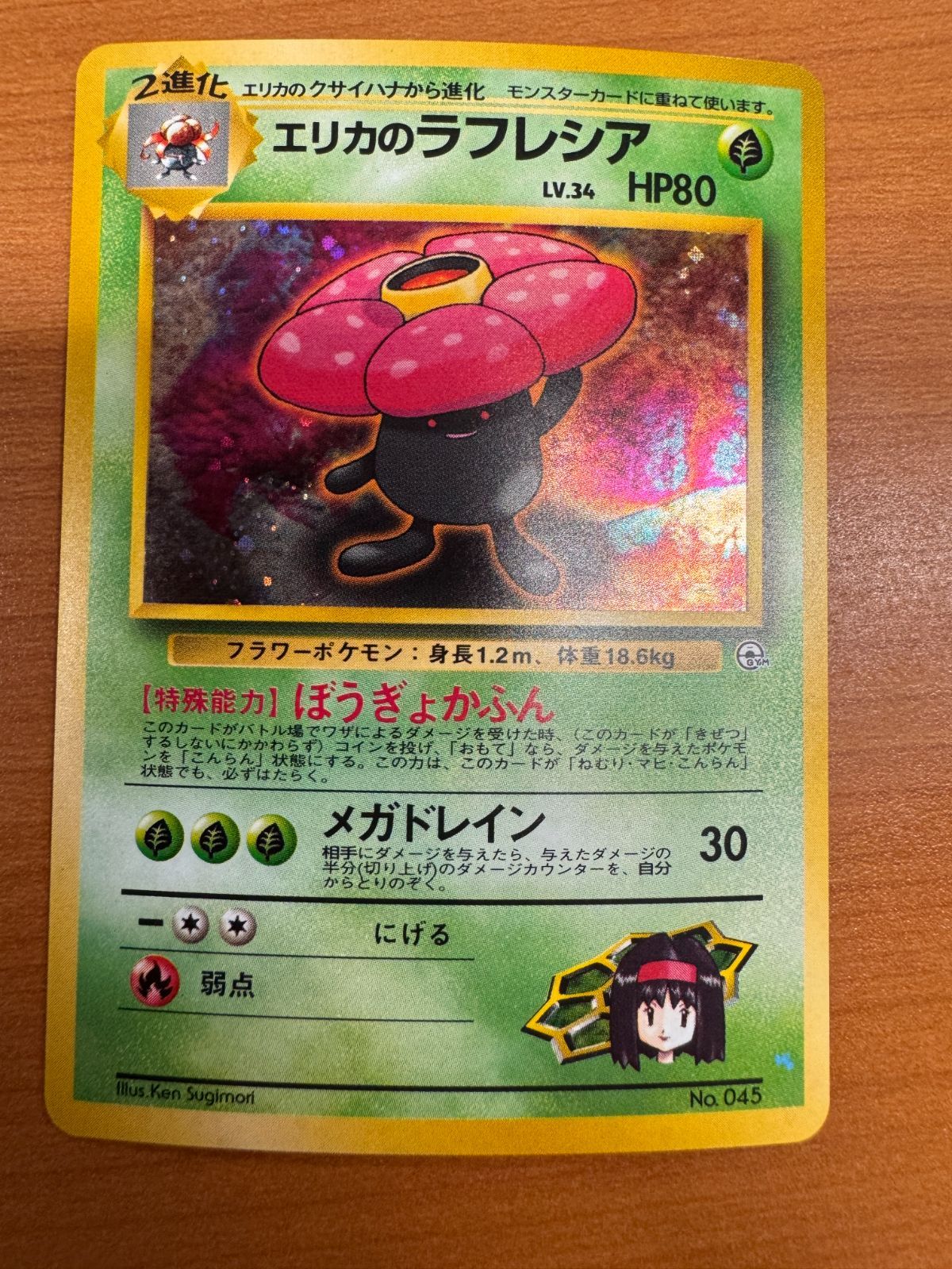 状態B エリカのラフレシア LV 34 No 045 マークなし 旧裏 ホロ ポケカ