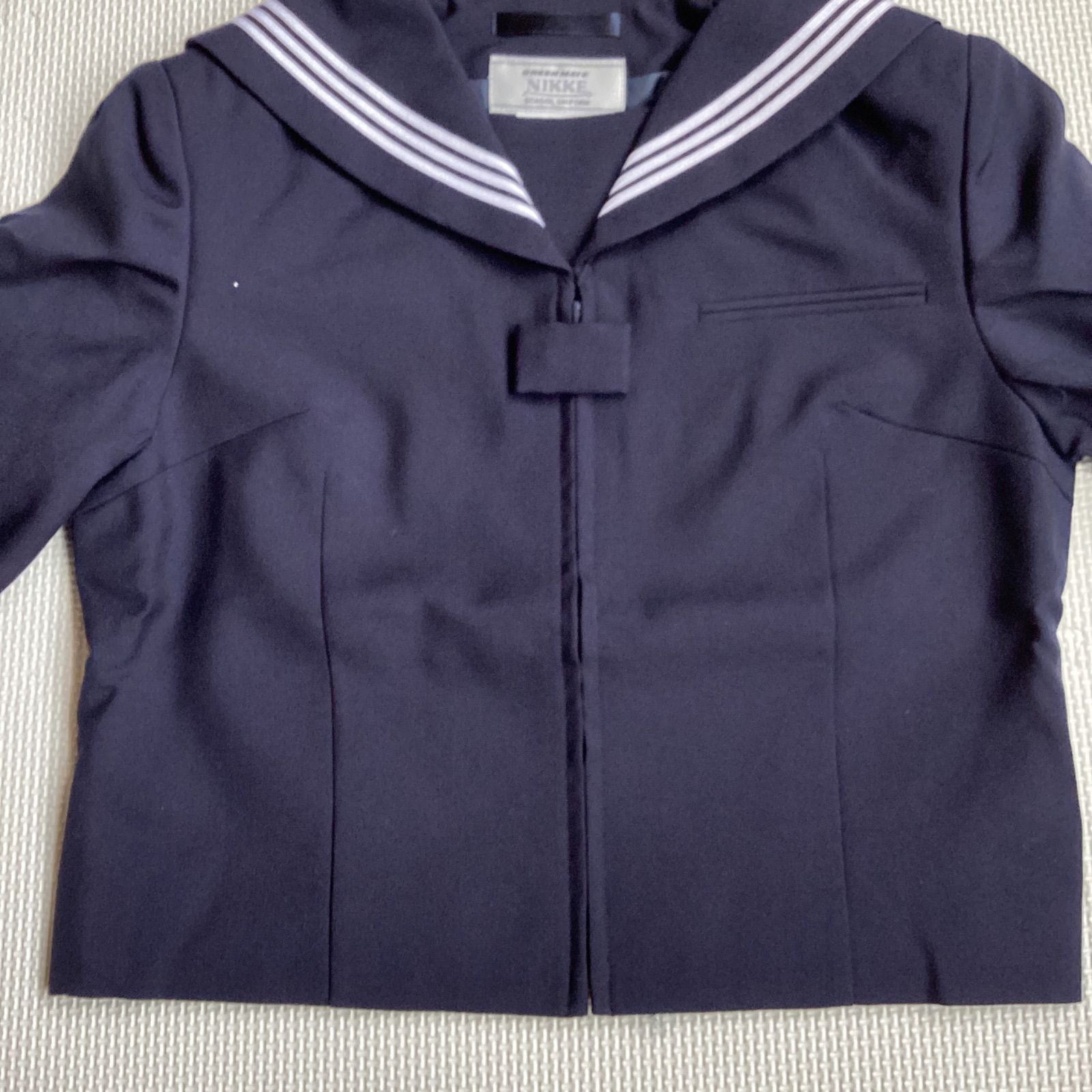 NIKKE セーラー服 紺セーラー 冬用 長袖 前開セーラー 上着のみ 白3