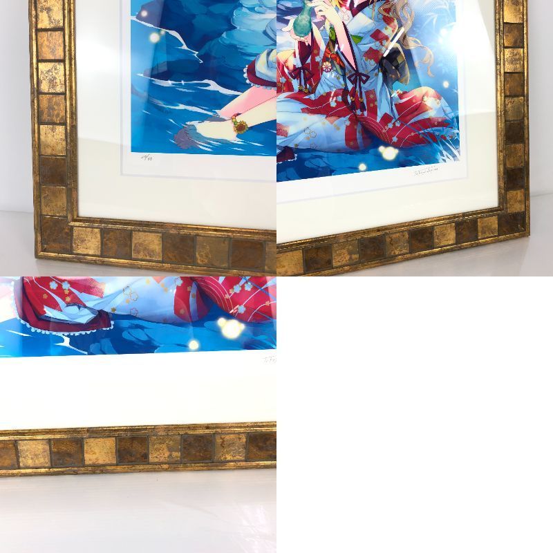 月夜の誘い 藤真拓哉 版画 アールビバン ミックスドメディア 中古