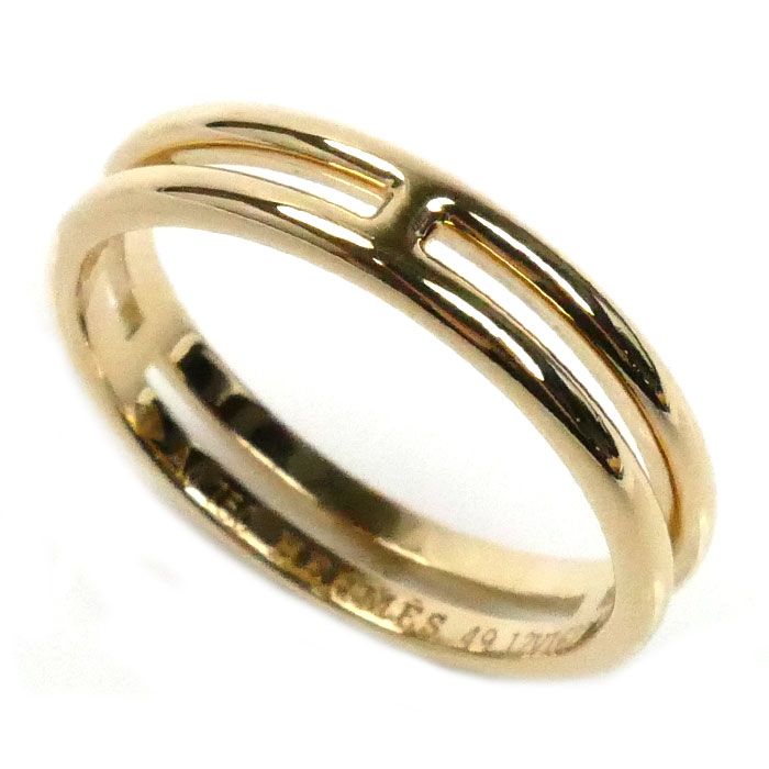 HERMES エルメス K18YG イエローゴールド アリアンヌ リング・指輪 9号