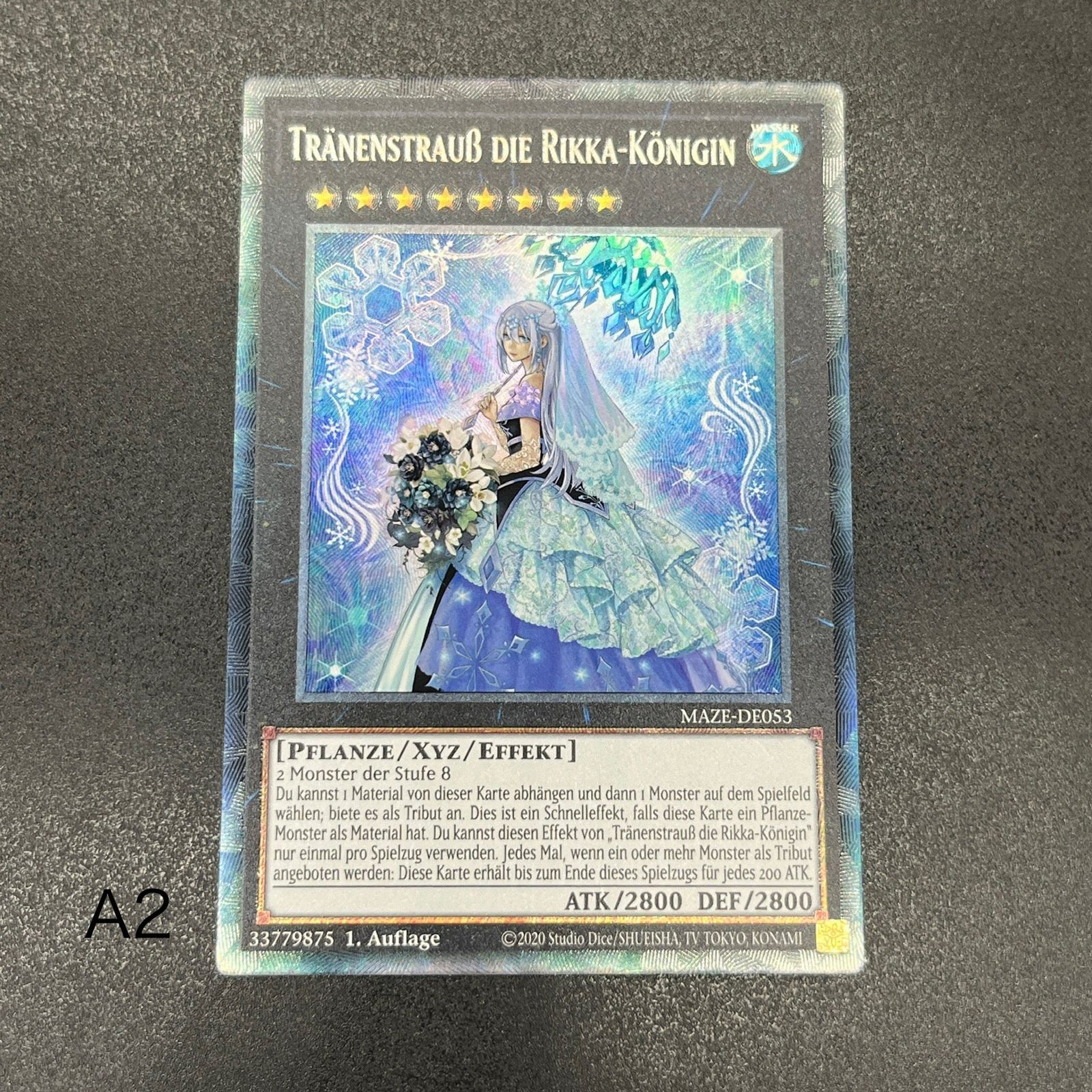 遊戯王 六花聖ティアドロップ/コレクターズレア/ドイツ/1st/EU版 A2