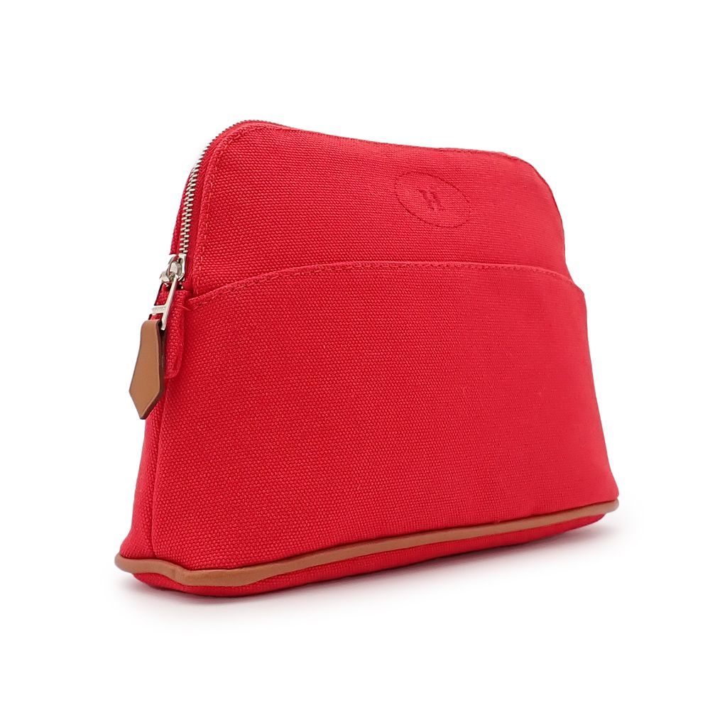 HERMES ボリードポーチ20 キャンバス レッド系