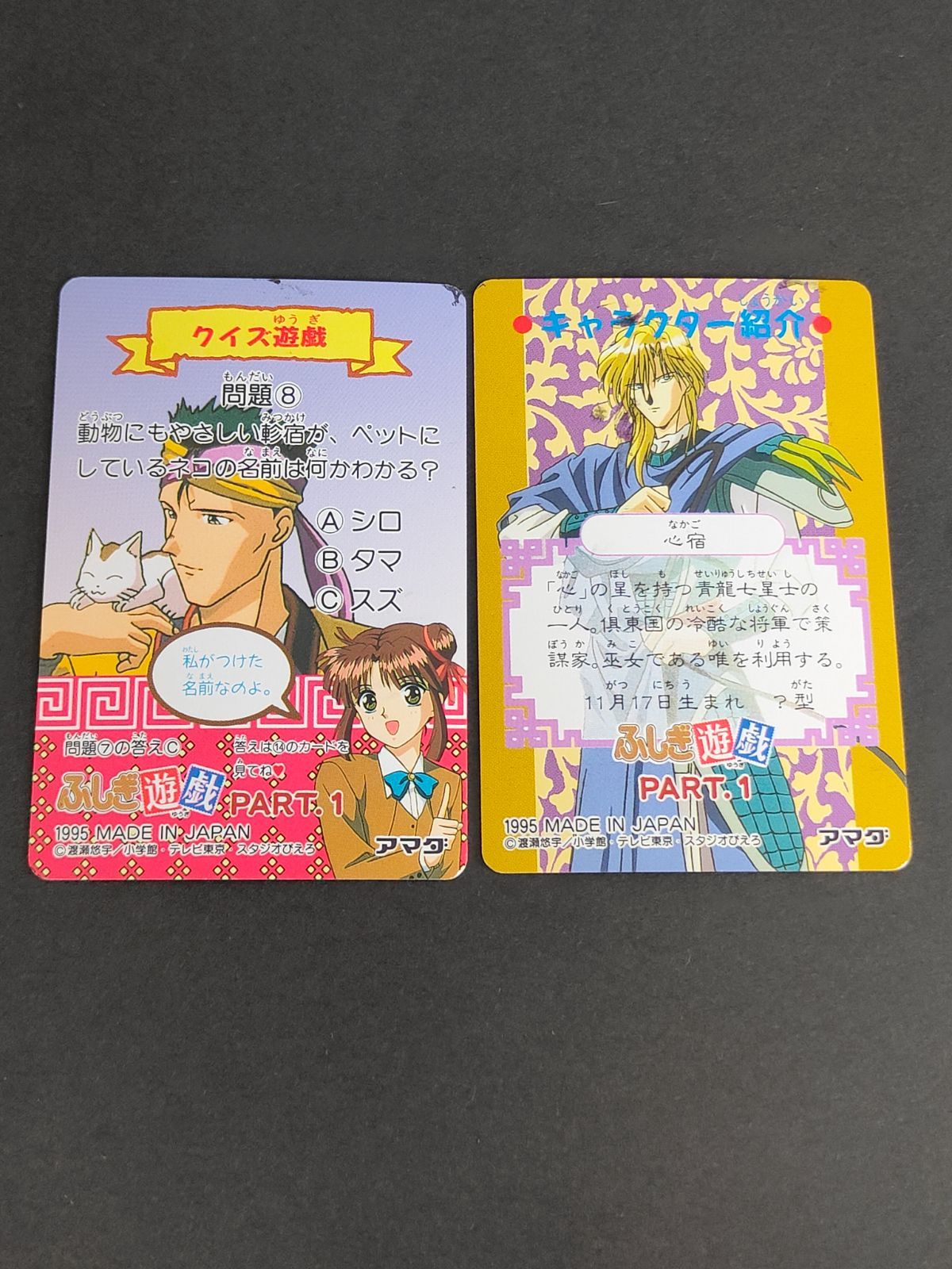 aca271 ふしぎ遊戯 カードダス アマダ 1995 翼宿（たすき）／侯 俊宇