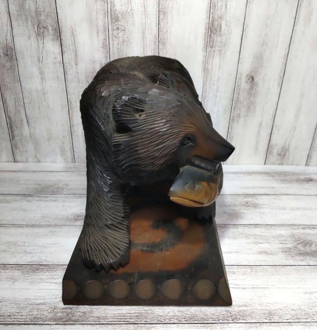 沖縄・離島は要相談 木彫り熊 北海道 中古used 阿寒湖/アイヌ/伝統工芸