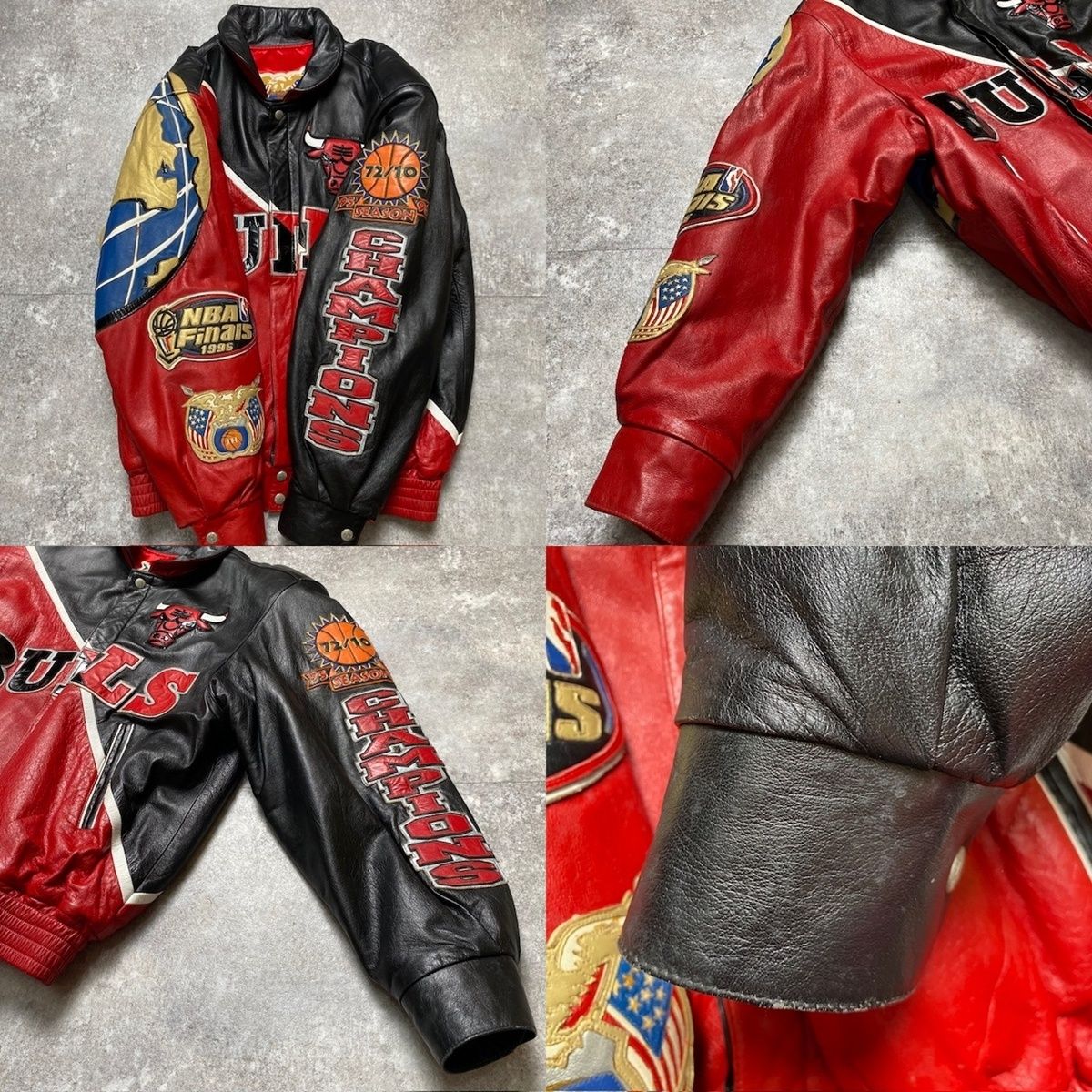 希少 90's JEFF HAMILTON Chicago Bulls レザージャケット