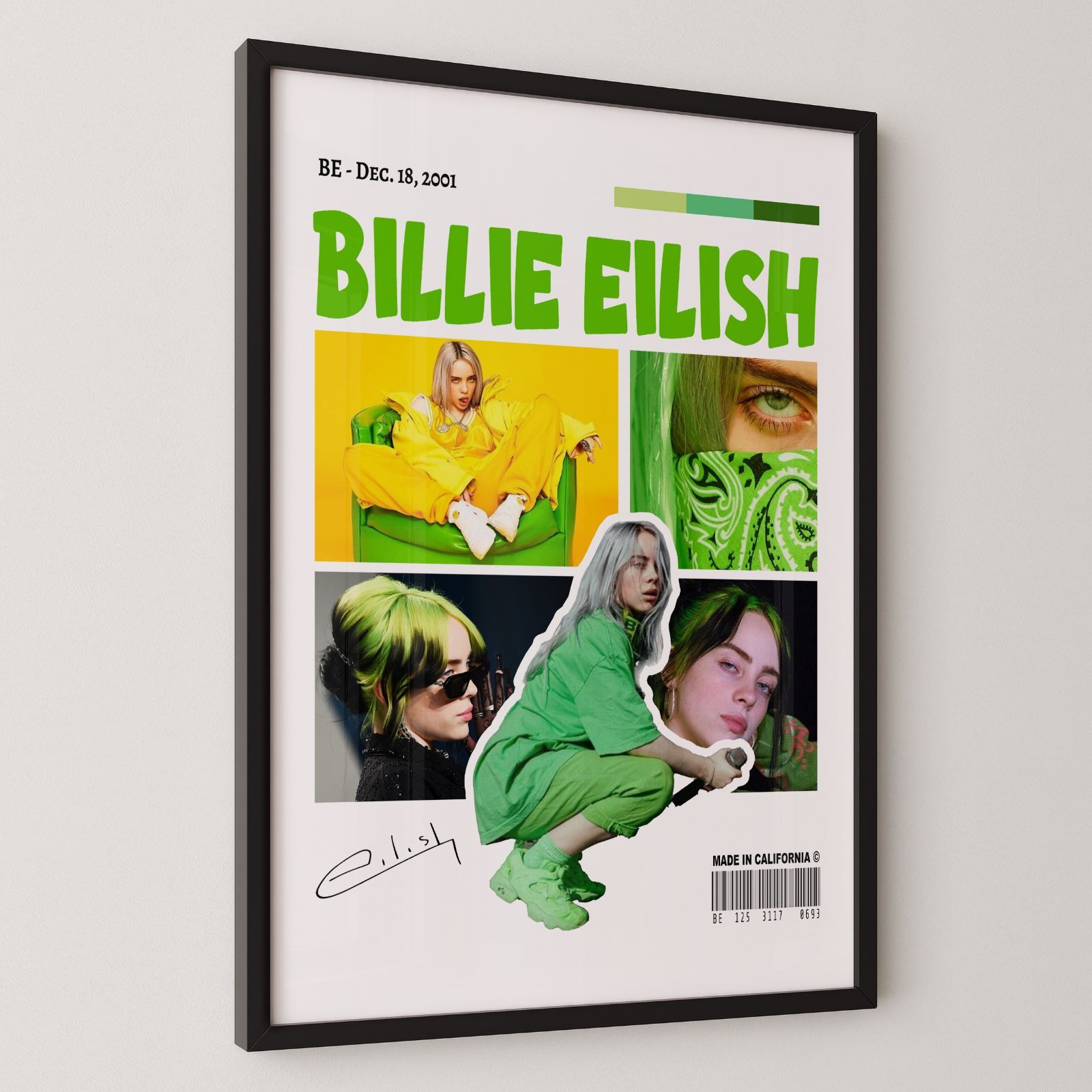 3枚セット Billie Eilish ビリー・アイリッシュ A4 ポスター 額