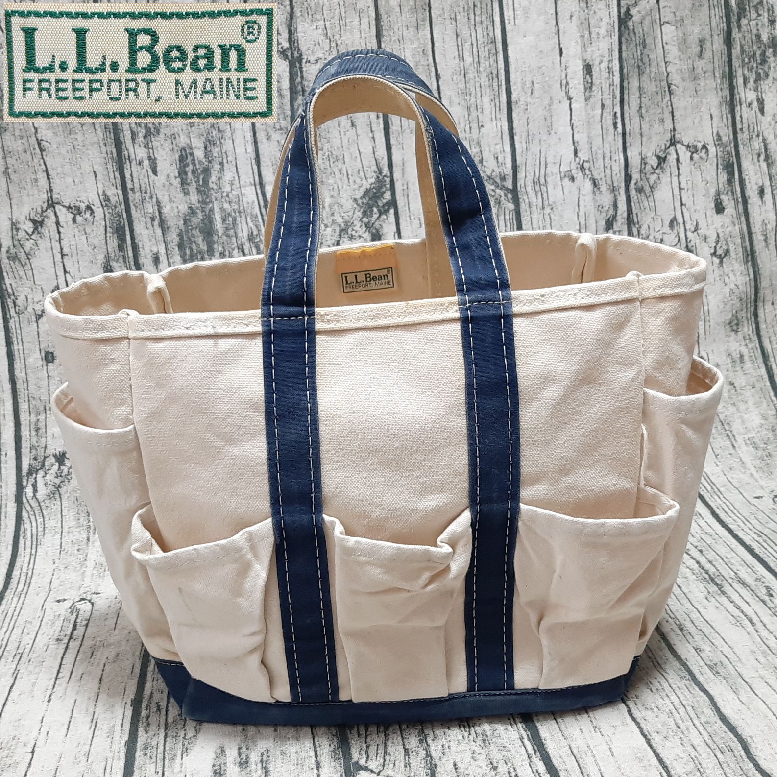 80s L.L.Bean ガーデントートバッグ エルエルビーン ネイビー - メルカリ