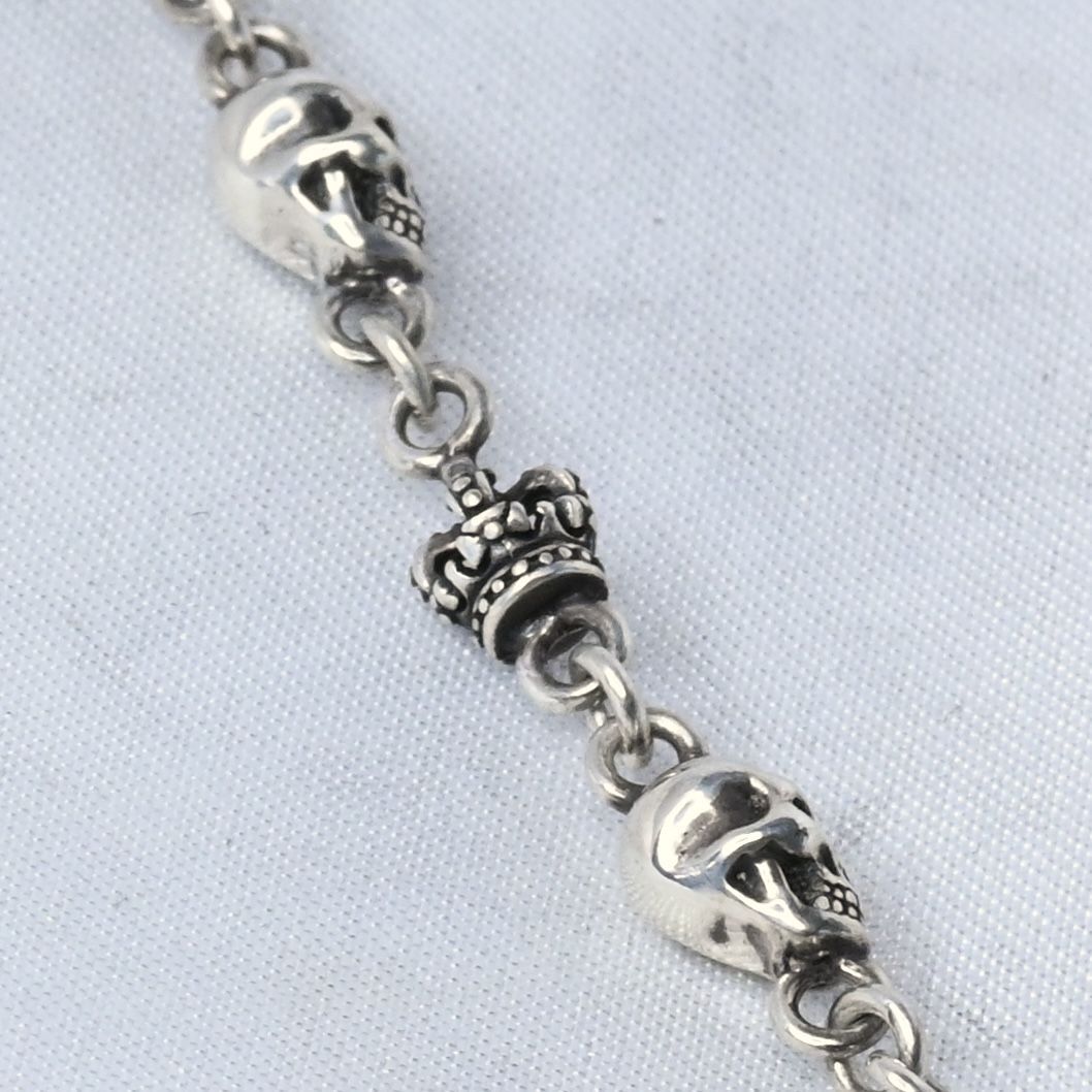研磨済】JUSTIN DAVIS SKULL DIVINE ブレスレット Sサイズ SBJ126
