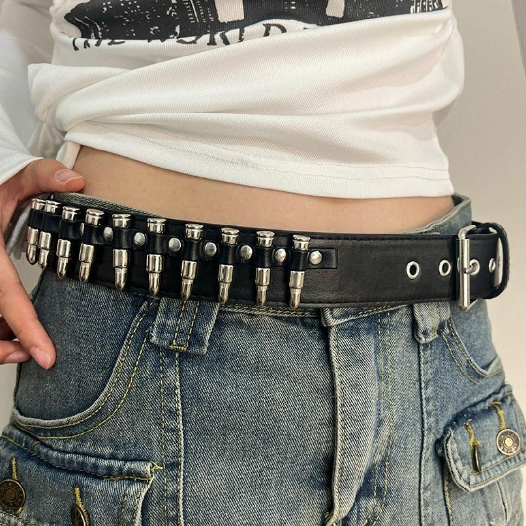 302 【ロック/パンク/V系】弾丸ベルト コスプレ ハード ダンス Y2K