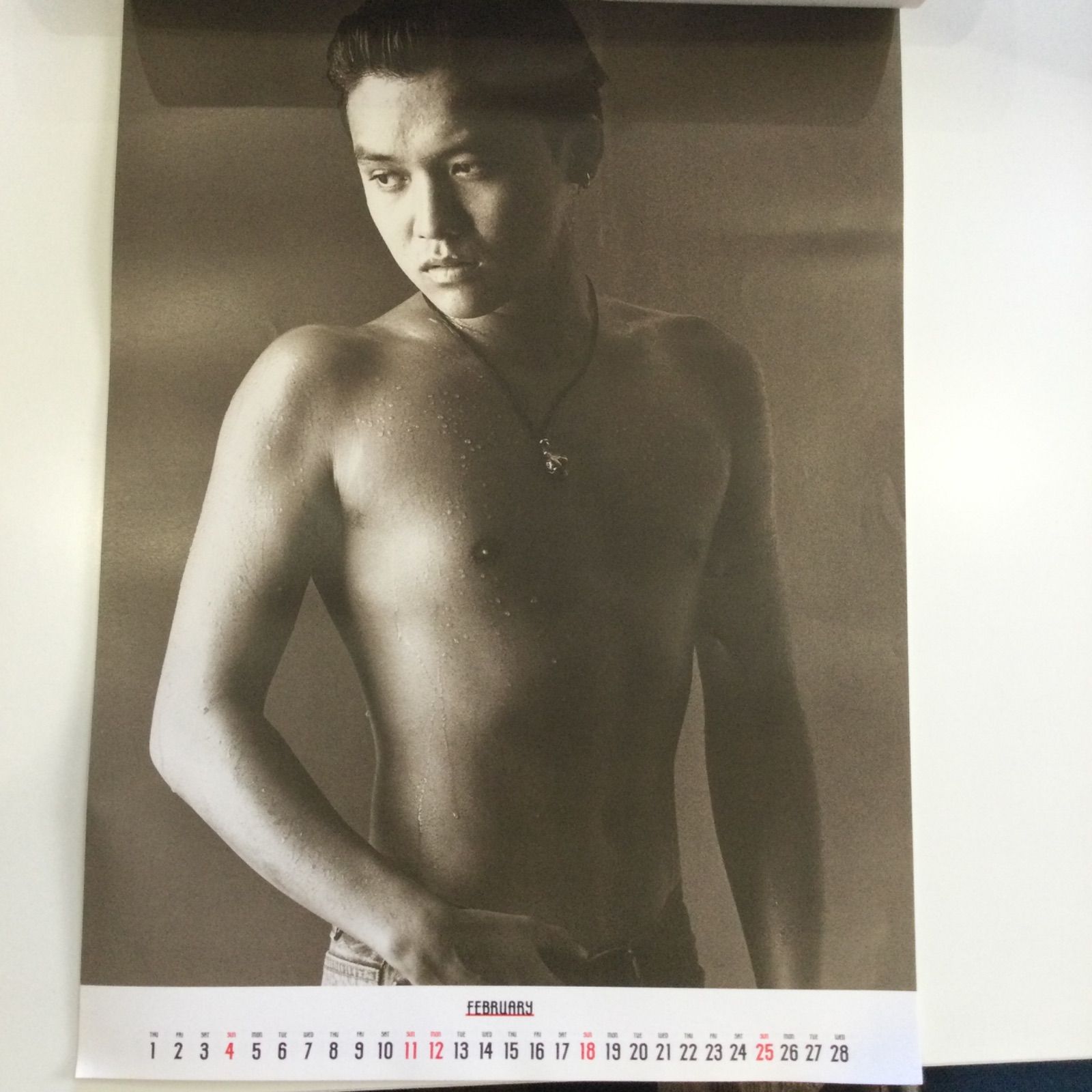 レア】 男闘呼組 1990年 カレンダー ＋ 特典ハンカチ付き 昭和レトロ