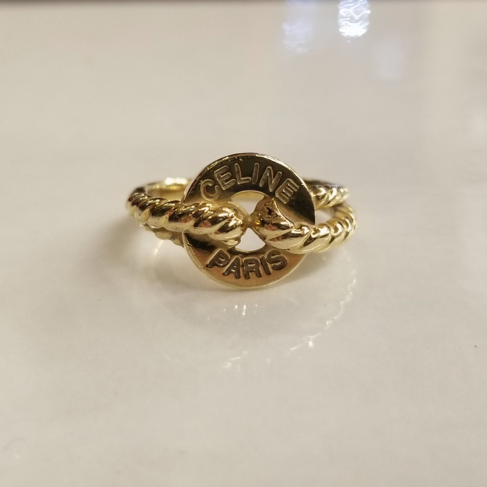 CELINE vintage サークルリング K18 750刻印 セリーヌ ヴィンテージ 金