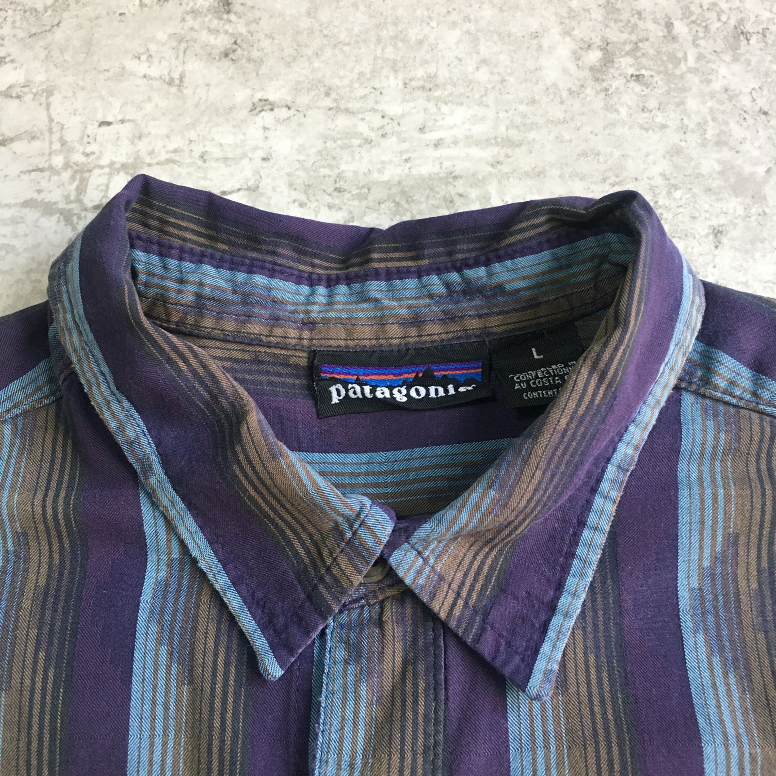 90s patagonia Native Stripe Long sleeve shirt パタゴニア