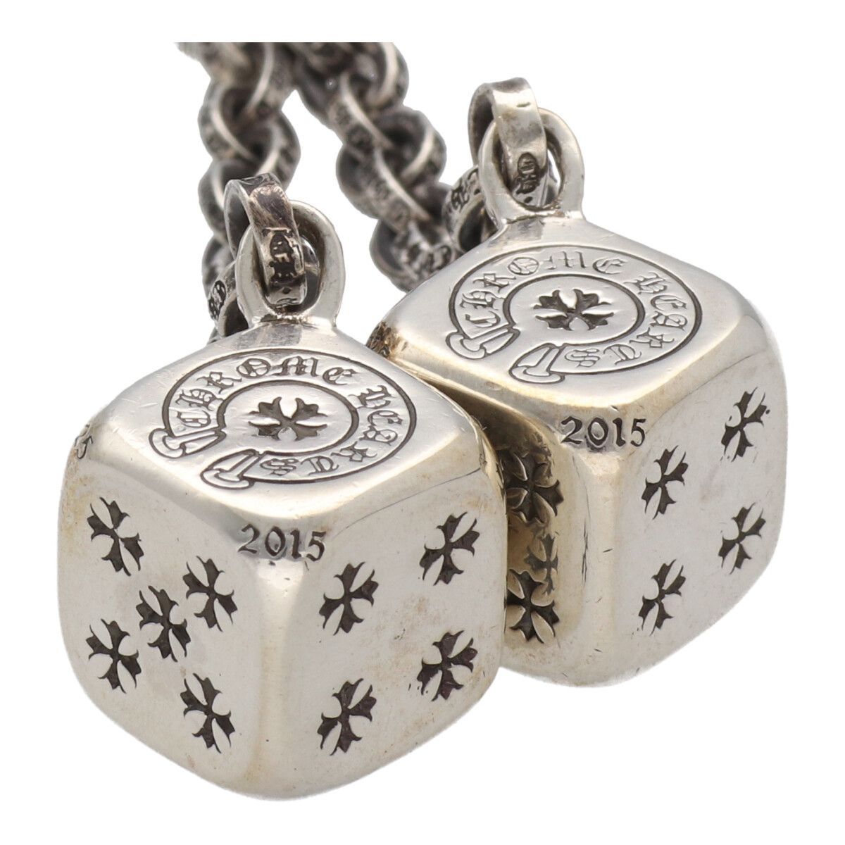 中古】 CHROME HEARTS クロムハーツ ダブルダイス キーチェーン SV925