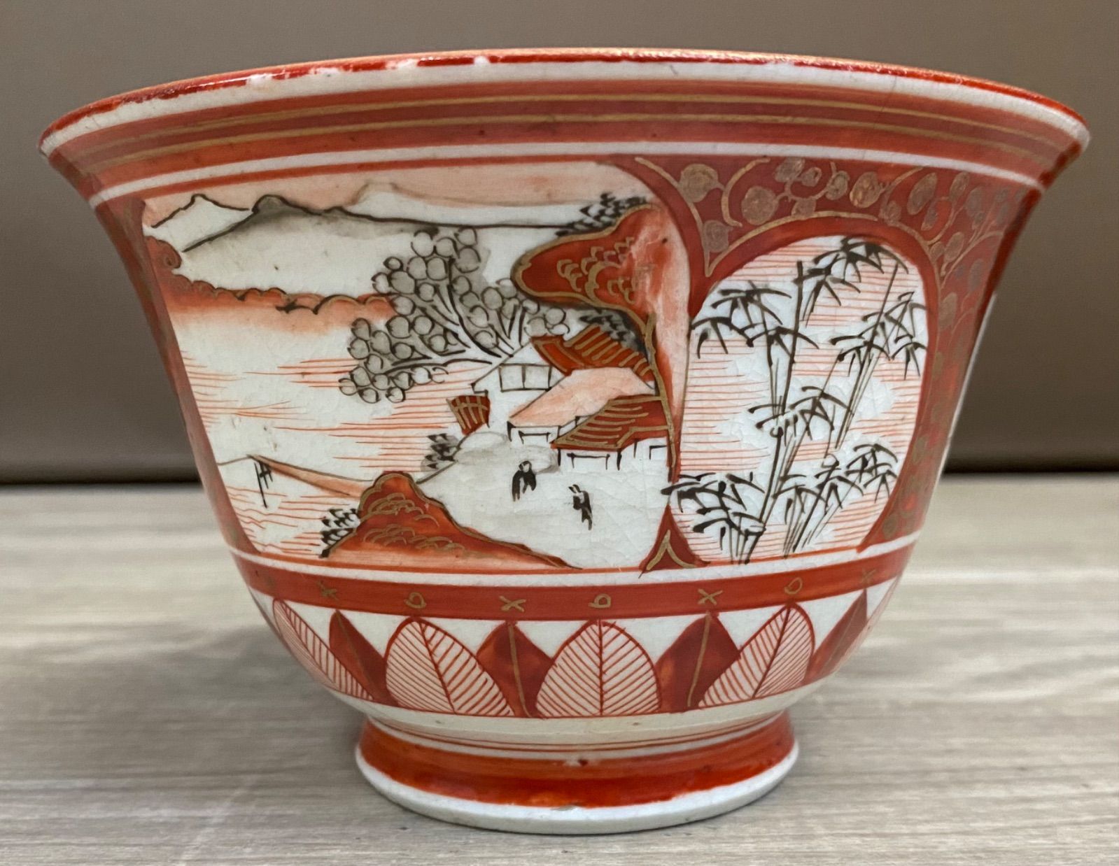 九谷焼 大日本九谷 赤絵金彩 鉢 盛鉢 和食器 骨董品 - メルカリ