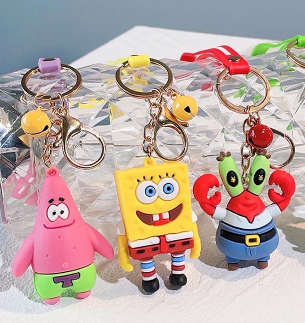 スポンジボブ ストラップ パトリック カーニ キーホルダー 鈴付き