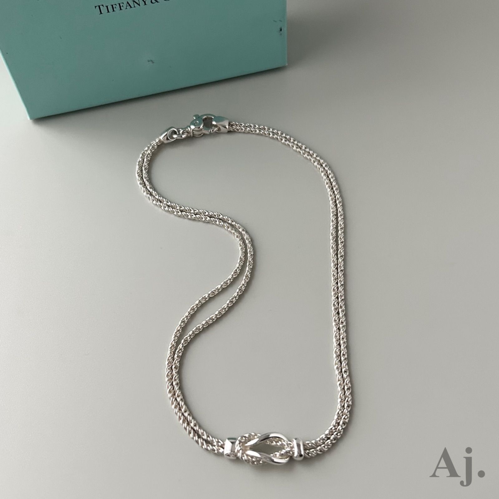 ティファニー ネックレス ノット ダブル ロープ シルバー925