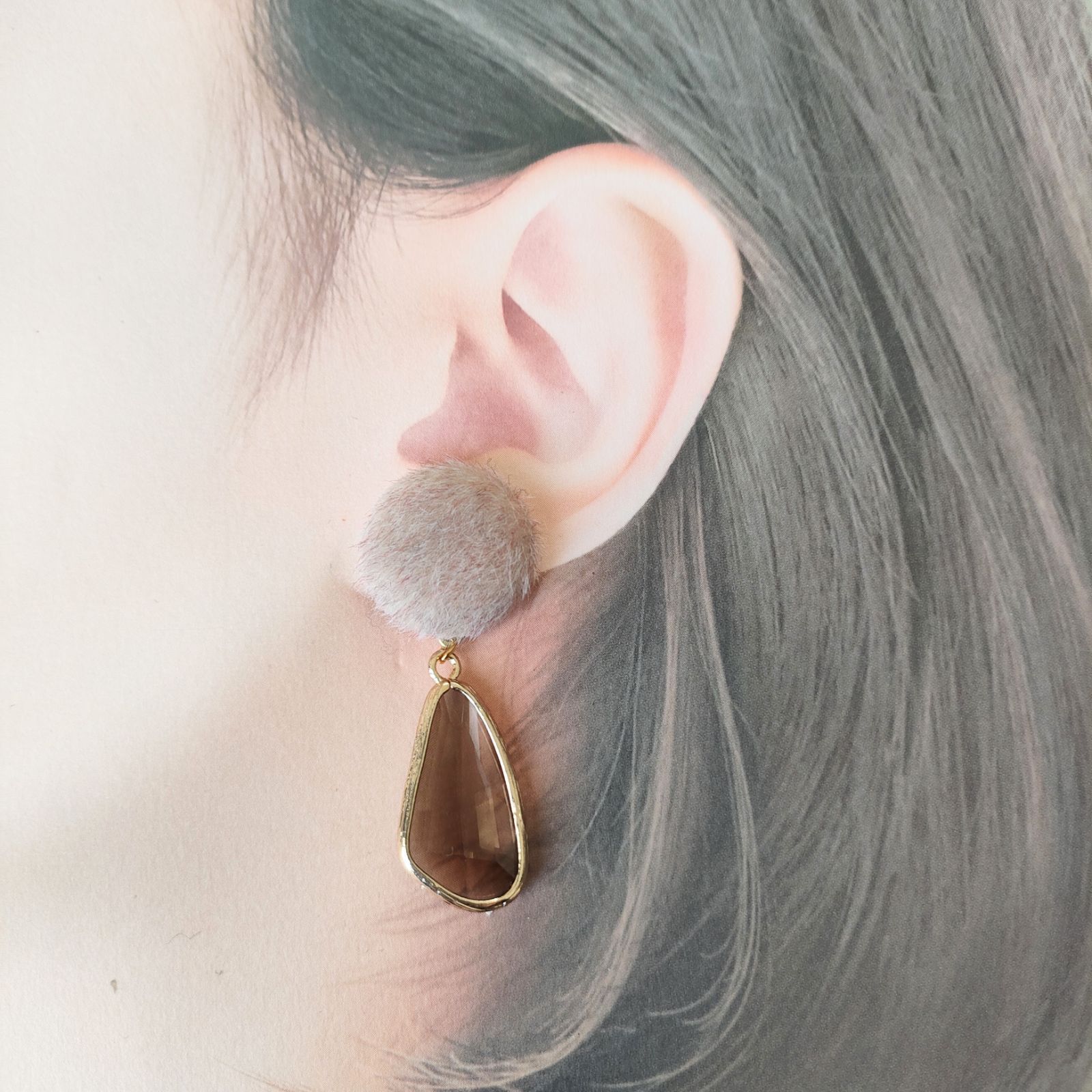 No.962 ハンドメイドピアス - メルカリ