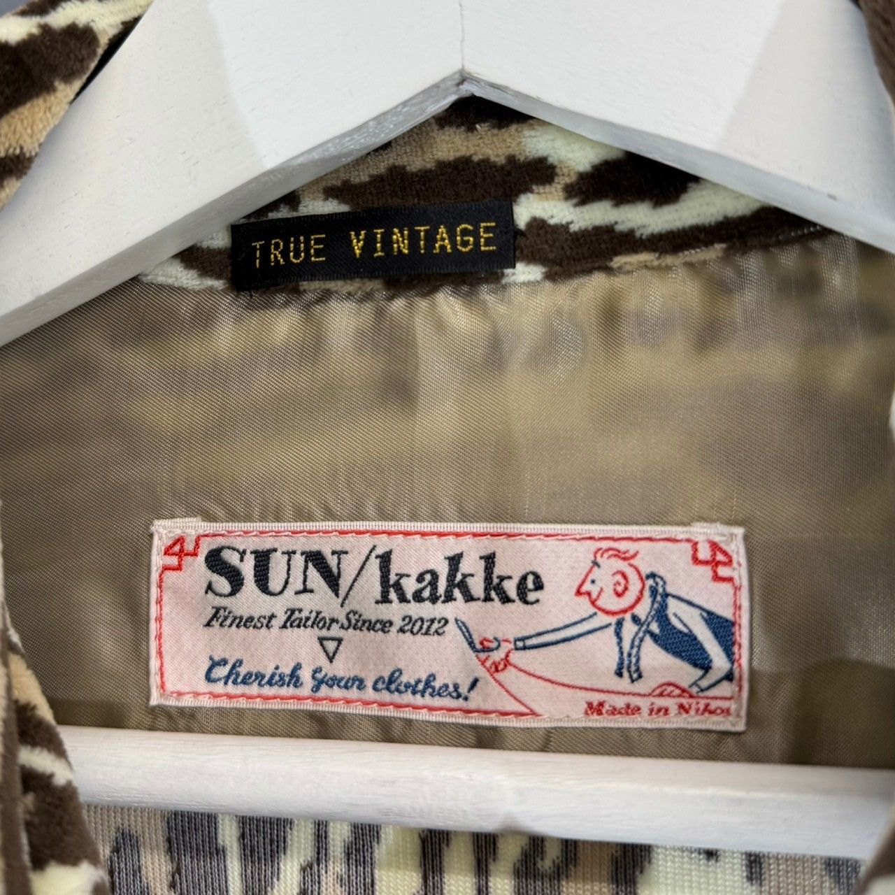 SUN/KAKKE サンカッケー TRUE leo loop collar shirt レオパード