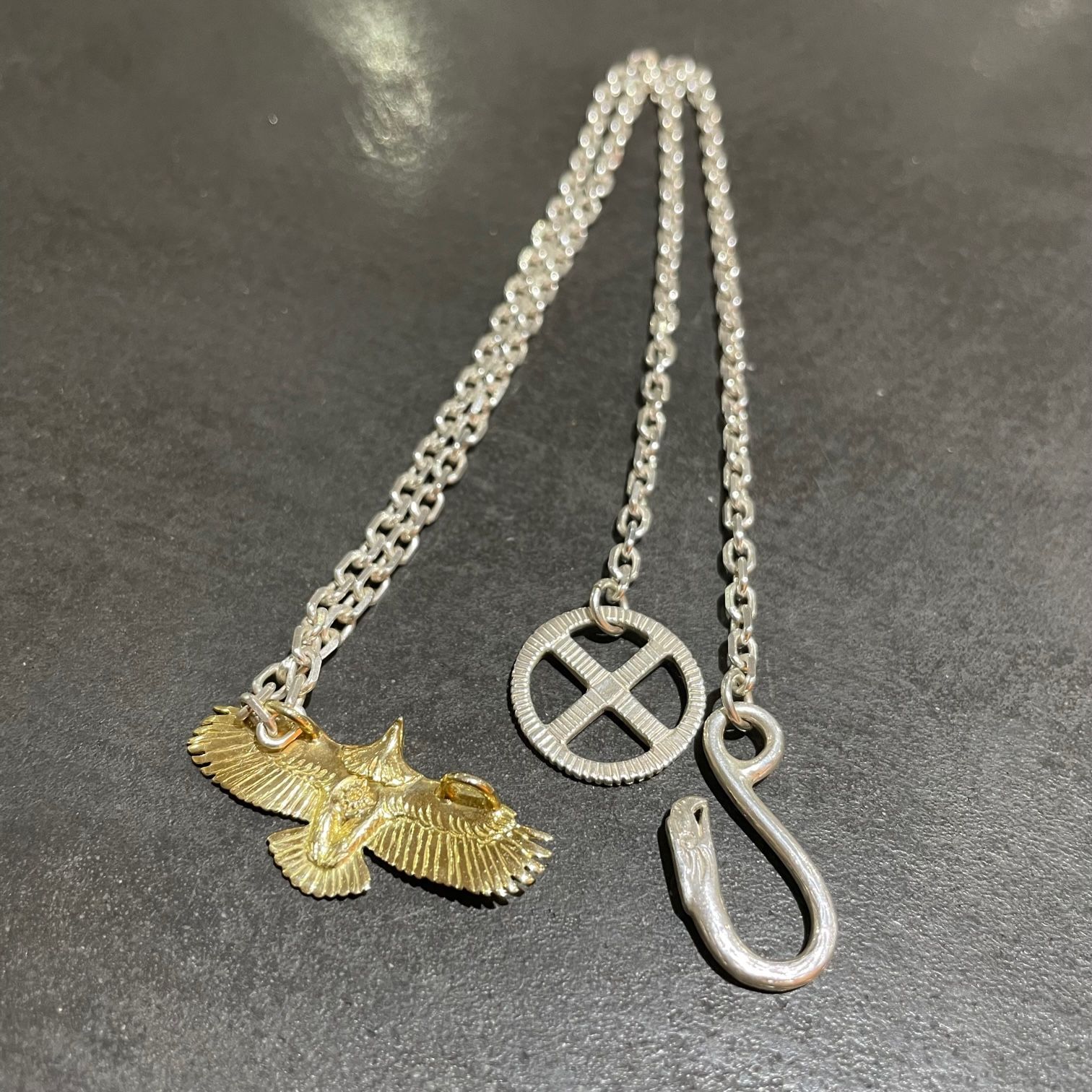 REDMAN 極小ヤングイーグル 大ホイール イーグルフック ネックレス