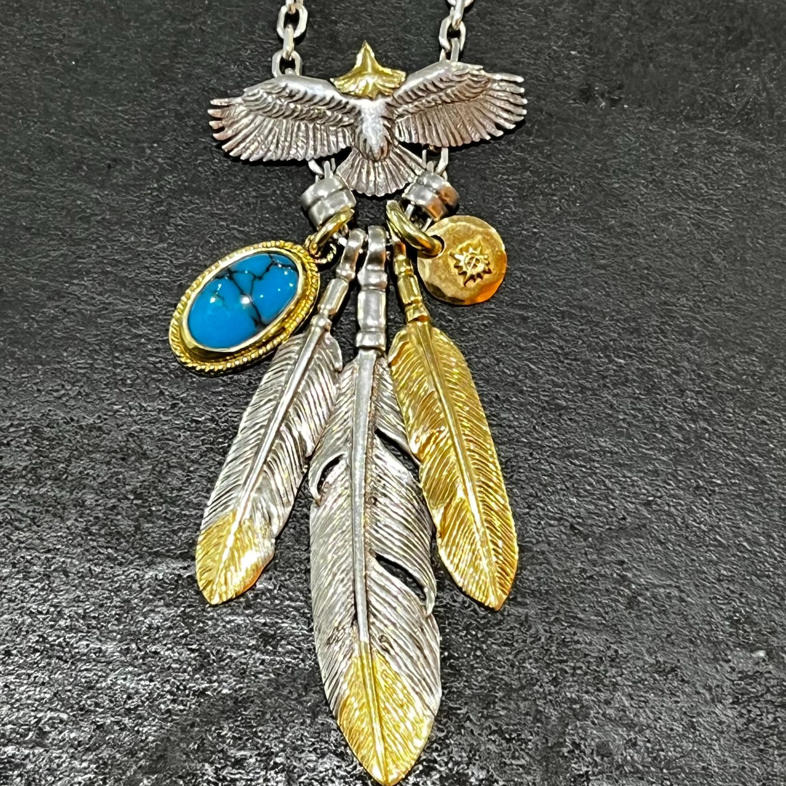 REDMAN ネックレス セット イーグル フェザー チャーム フック