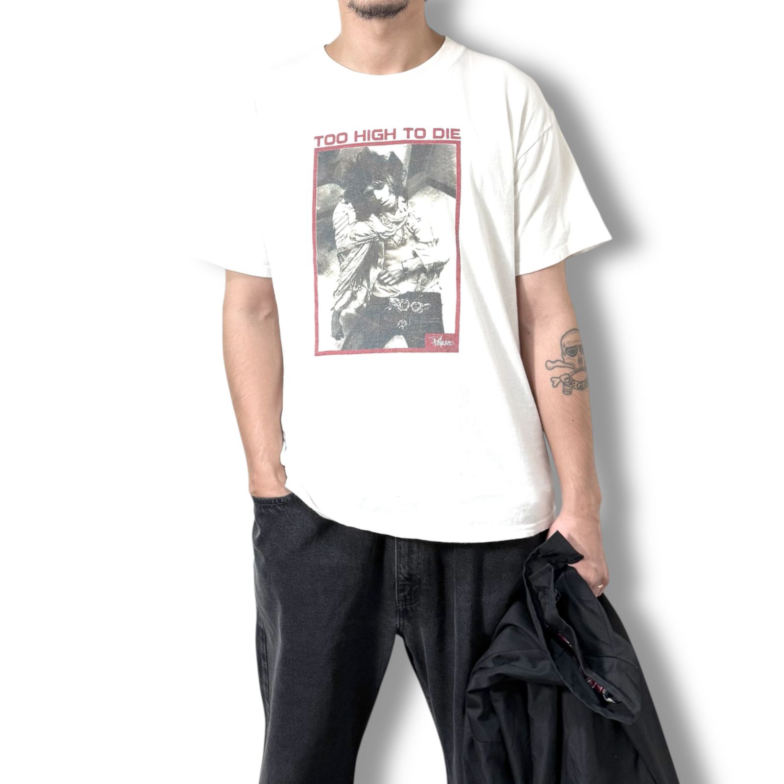 古着 90s キース リチャーズ Tシャツ ホワイト M 当時物 ヴィンテージ