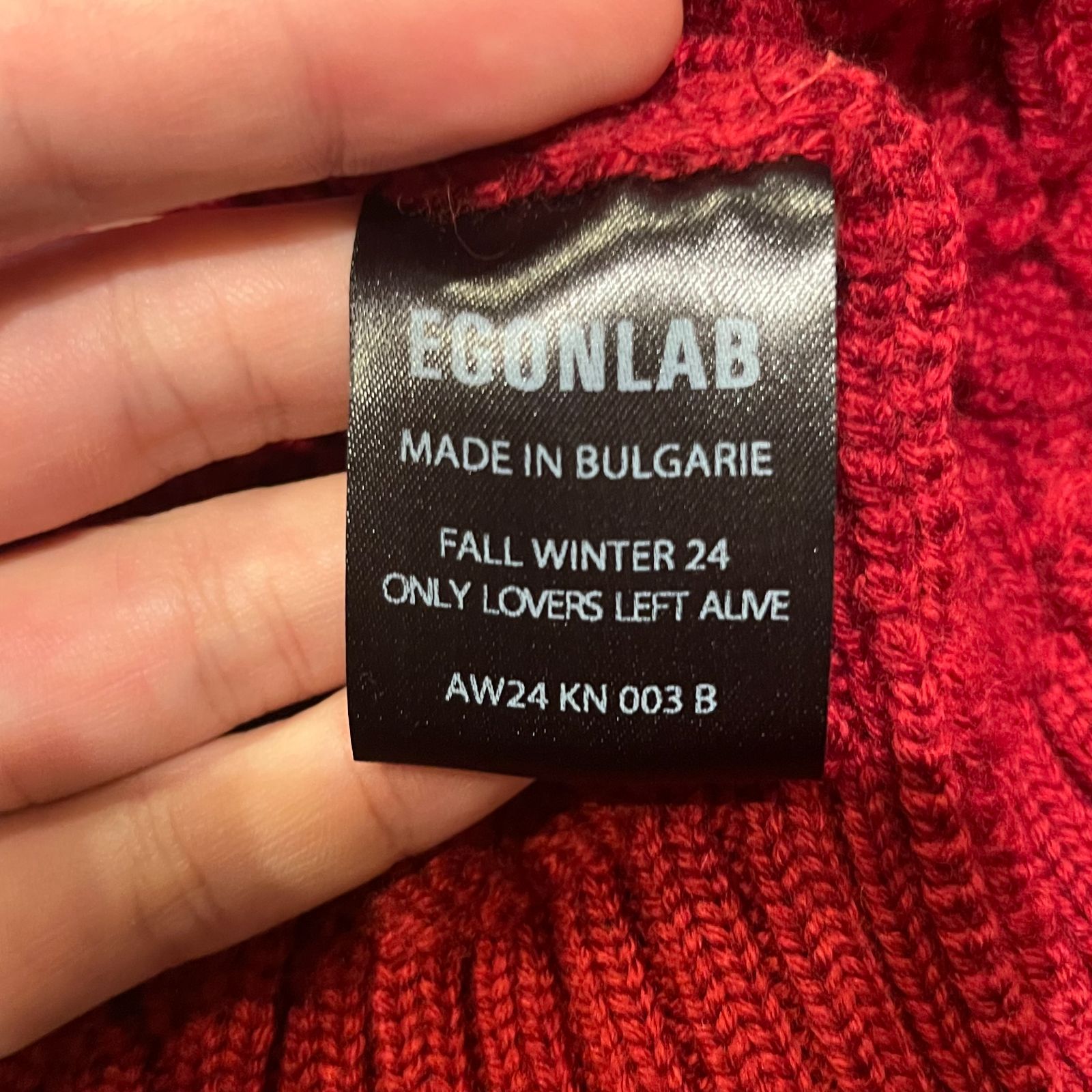 EGON LAB エゴンラボ 24AW KNIT ニット sizeS レッド系 【代官山11