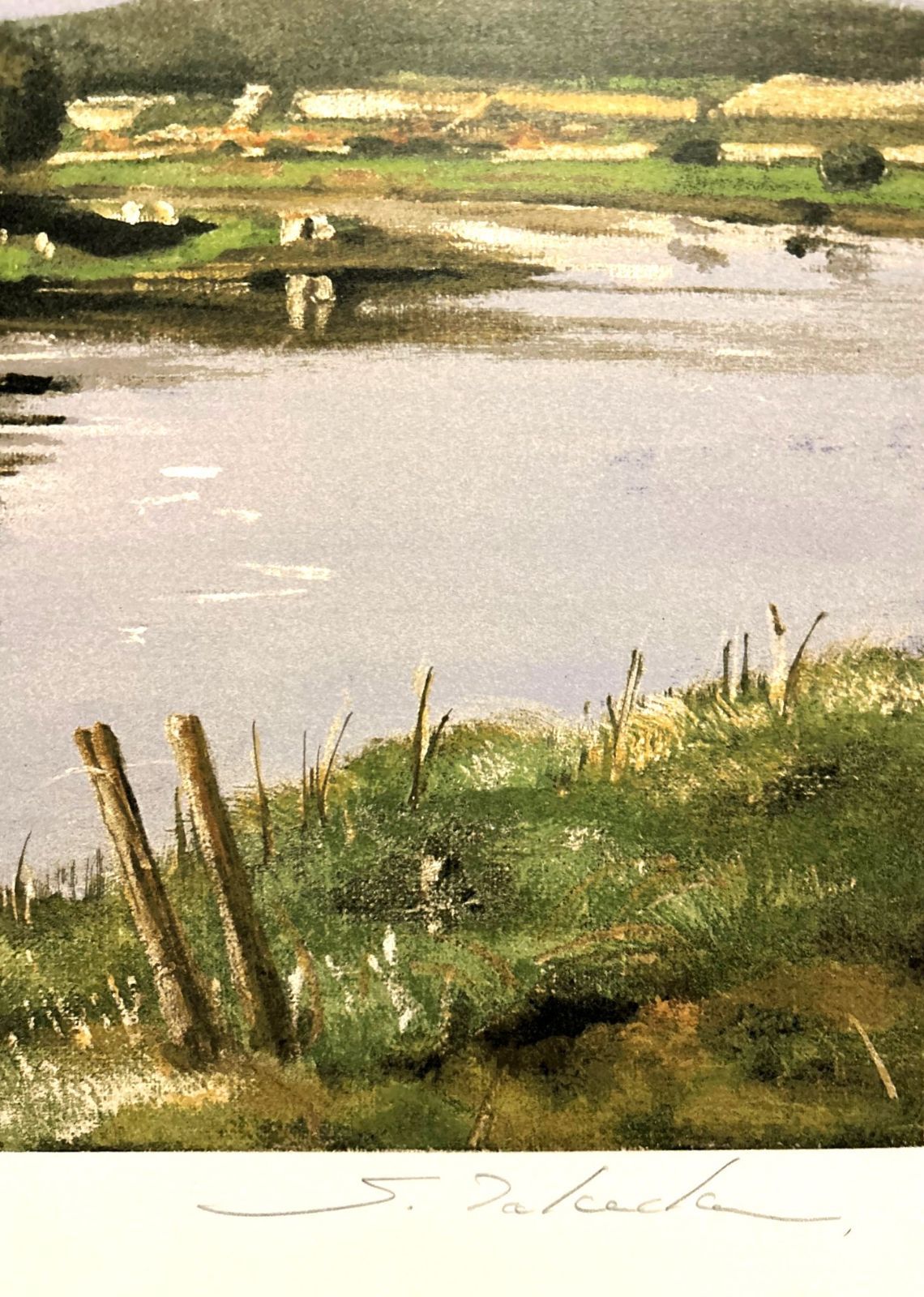 ◇武田茂◇川沿いの村（ロワール川）◇リトグラフ◇限定版 - メルカリ