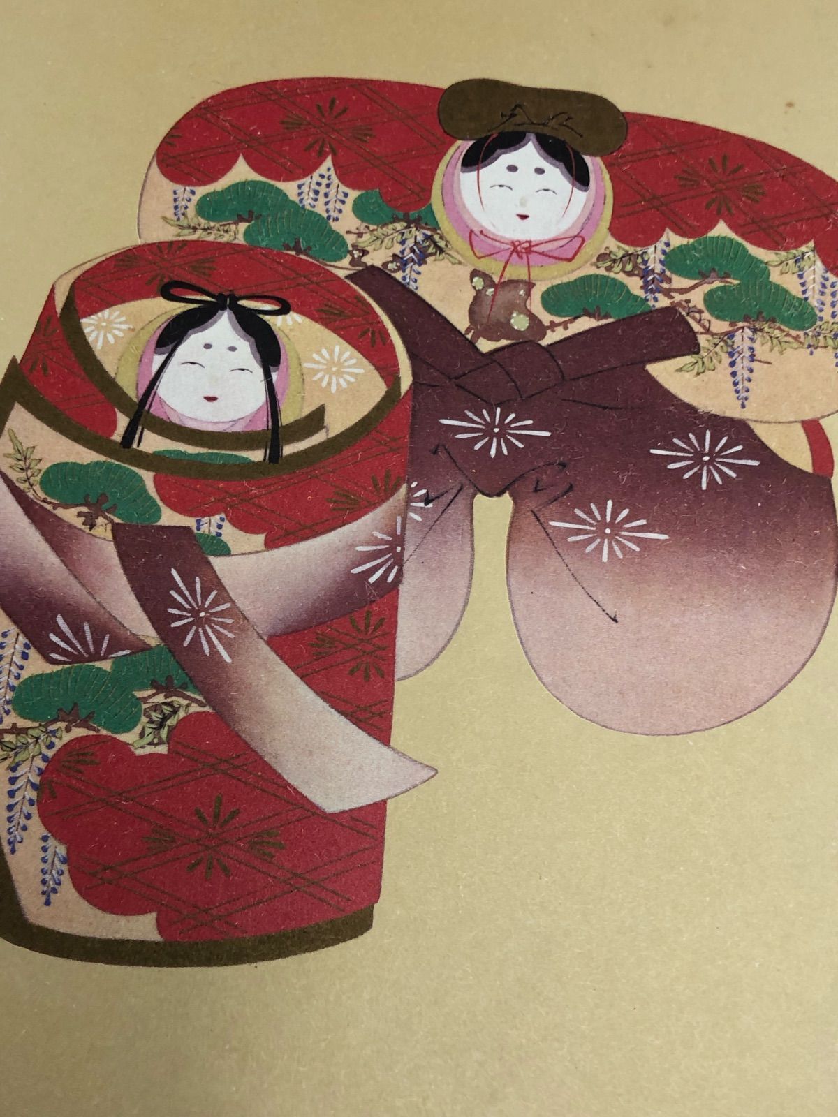 村田博三 原画 西陣綾錦織 色紙 タイトル雛人形 3枚セット 18700408