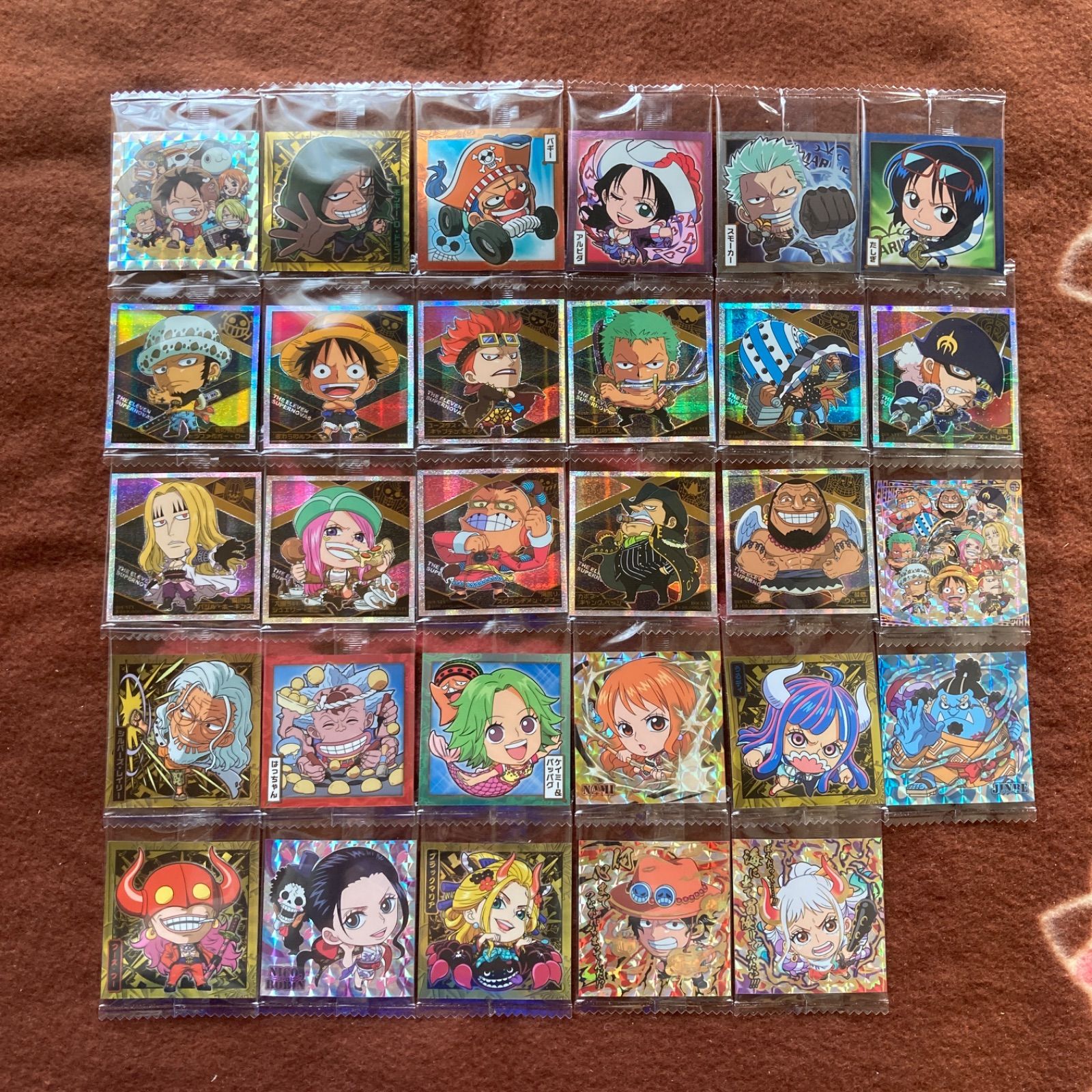 パッケージ2種付き！ワンピースシールウエハース3 ギザありフルコンプ