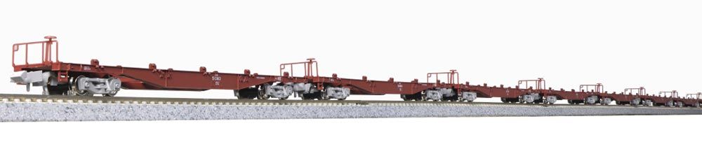 コキ50000（グレー台車） コンテナ無積載 11両セット 【KATO・10-1317