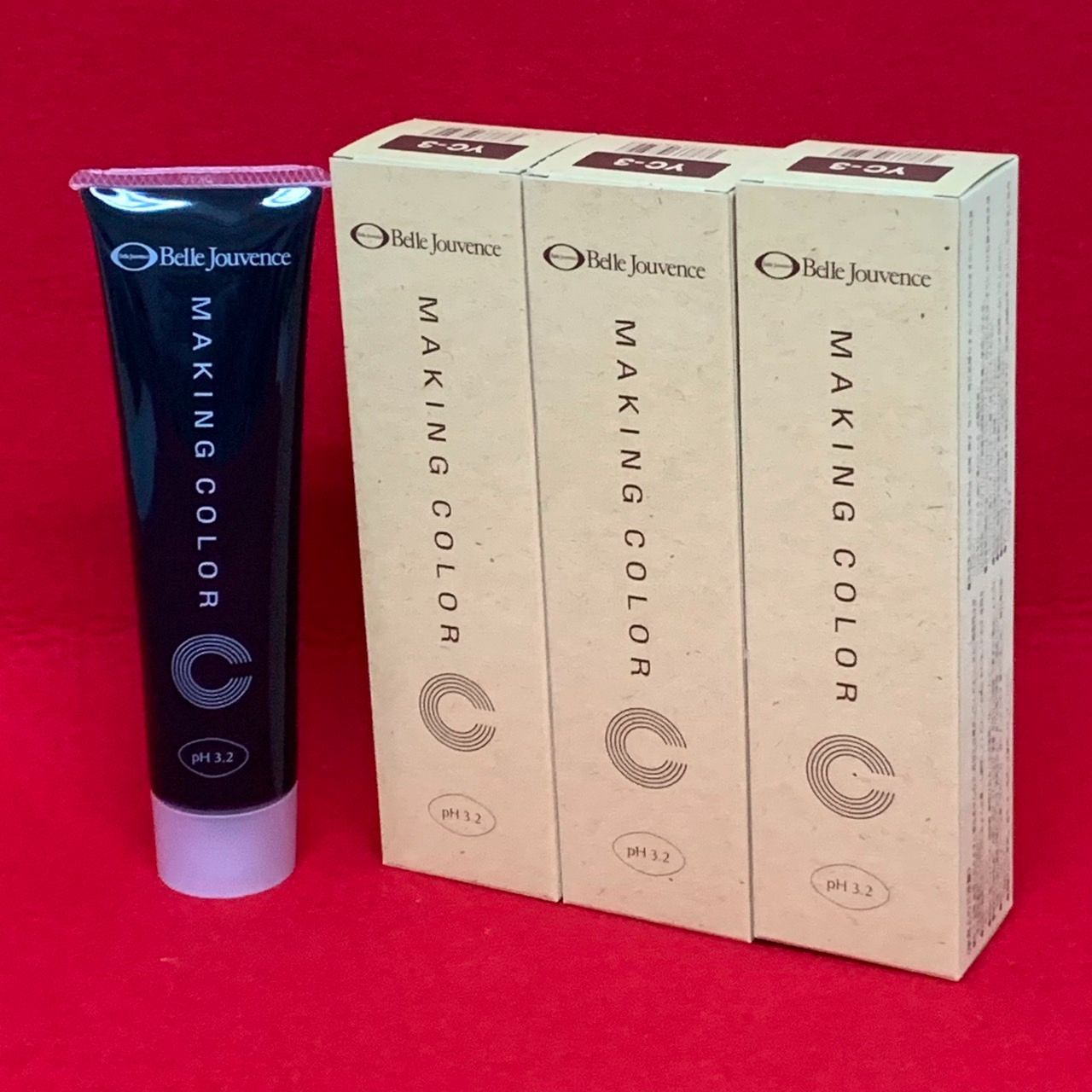 RC3。3本ベルジュバンス弱酸性ヘアカラー白髪染めメーキングカラー