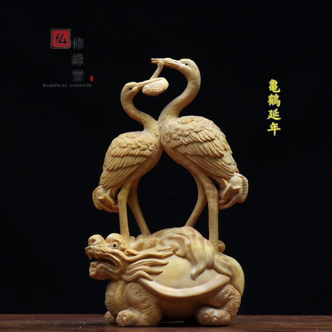 骨董品】上野玉水作 木彫 鶯（雄雌一対） 共箱 骨董品】初代上野玉水作