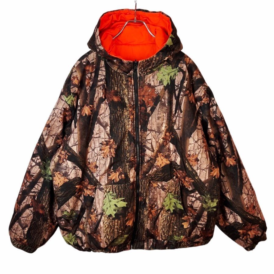 リバーシブル！2way！Aqua Stop中綿入りナイロンジャケットフーディ