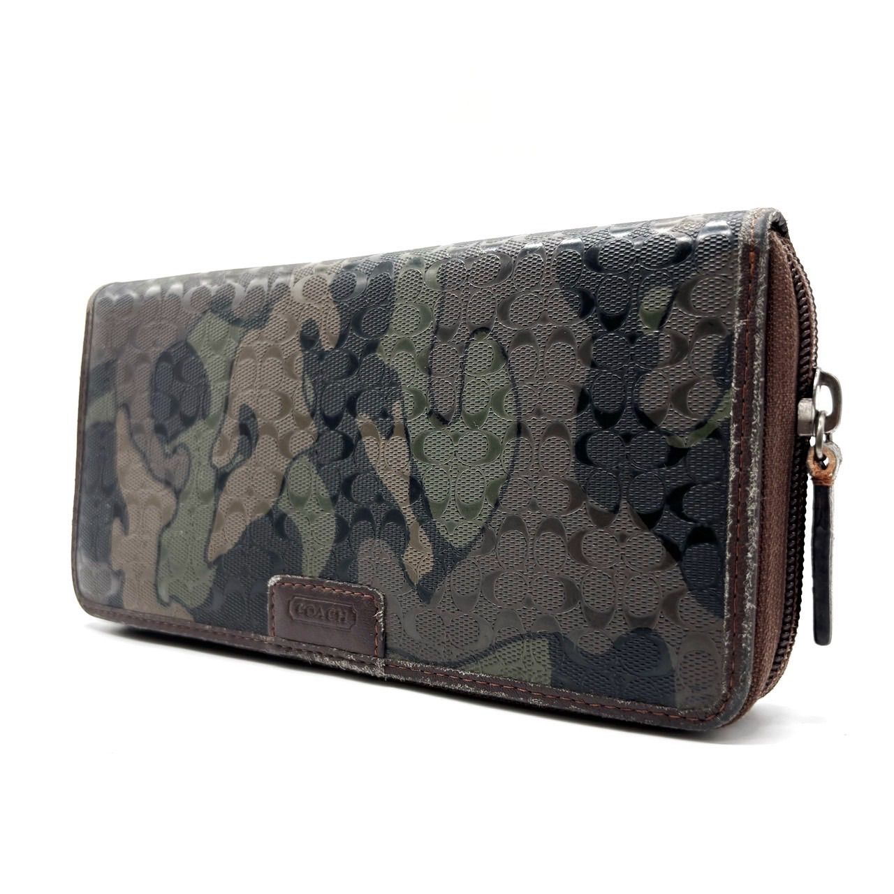 格安? COACH コーチ 長財布 ラウンドファスナー ロングウォレット 迷彩
