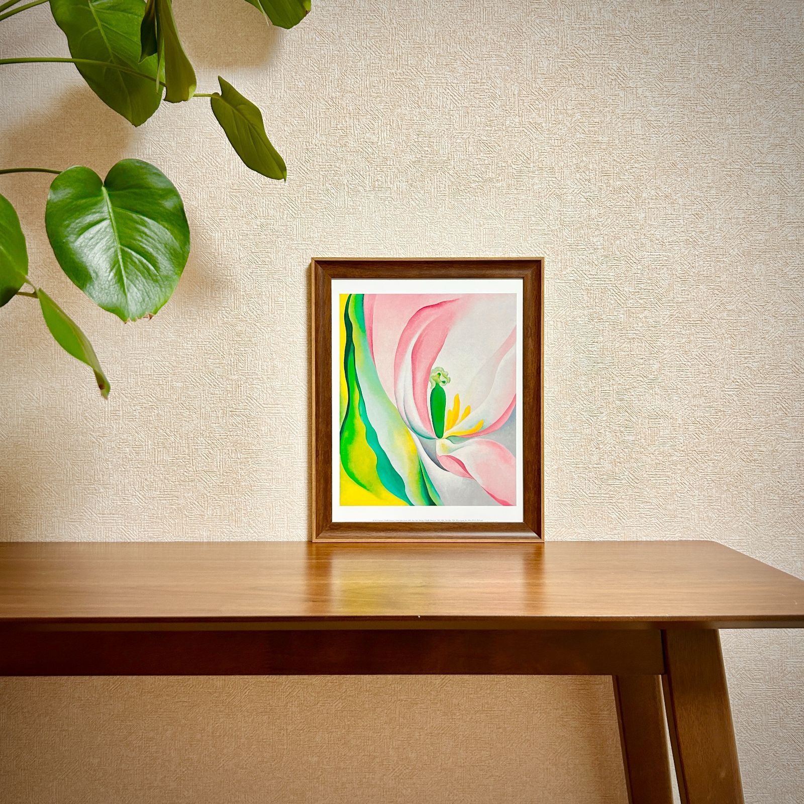新品☆額縁付アートポスター☆ジョージア・オキーフ☆O'Keeffe☆Pink