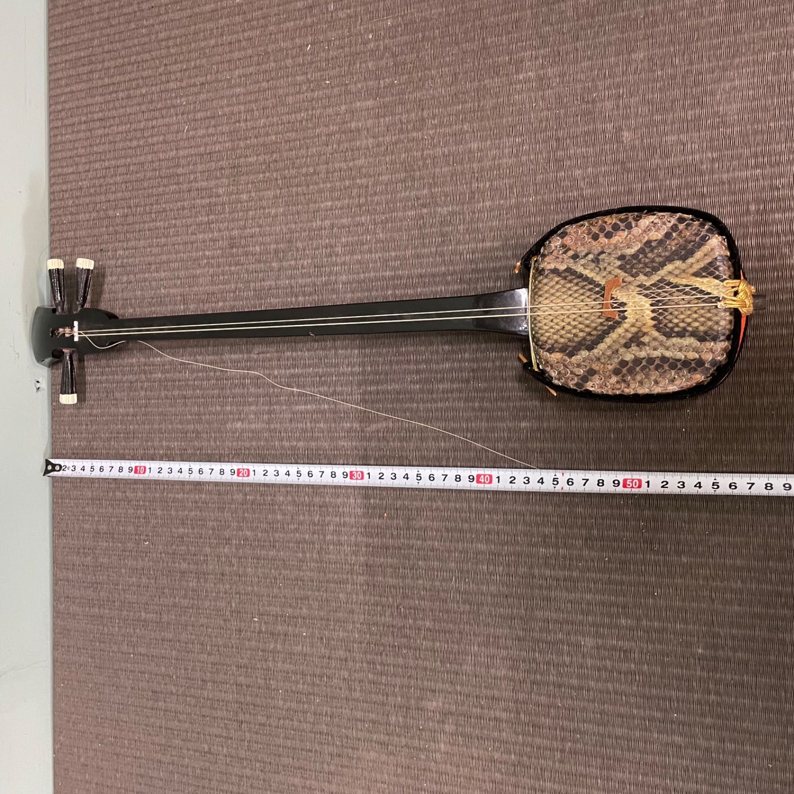 ♭ 沖縄三線 蛇皮線 本皮 蛇皮 三味線 本蛇皮 民族楽器 - メルカリ