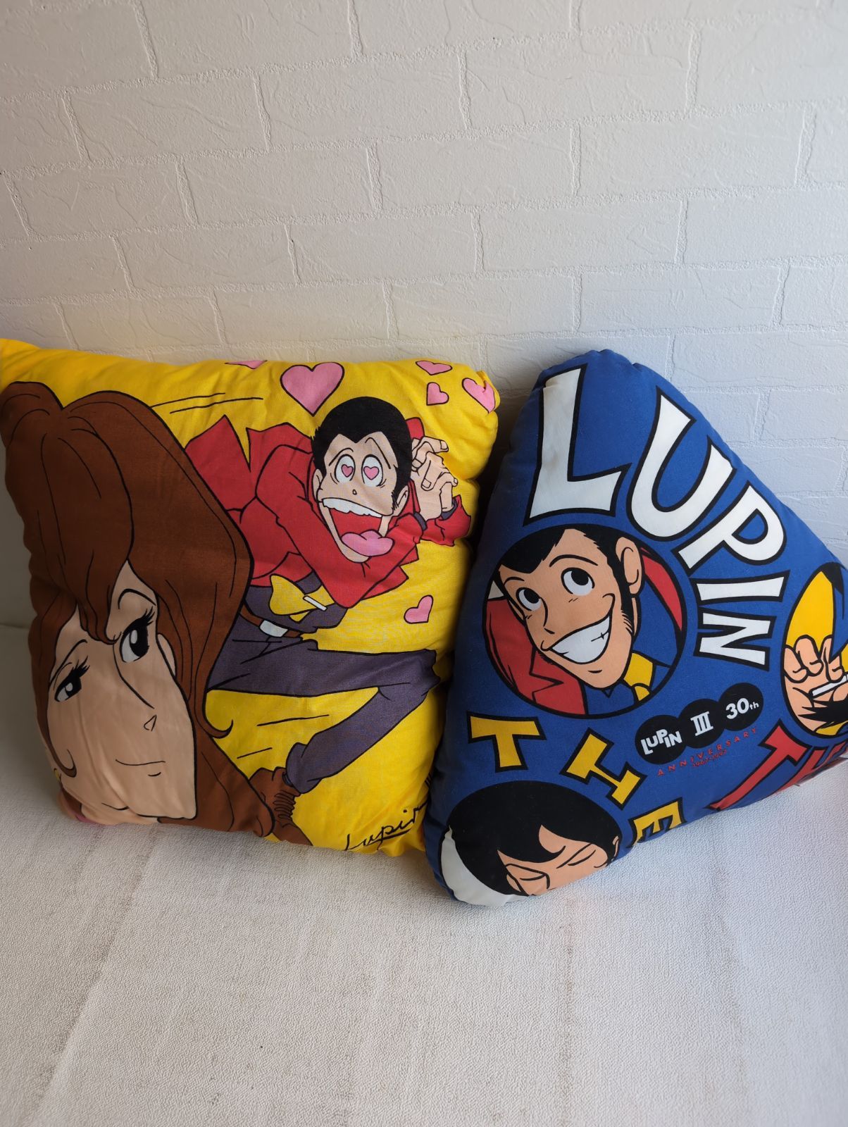 未使用 ルパン三世 クッション 2個セット 当時物 ESSO 峰不二子 次元