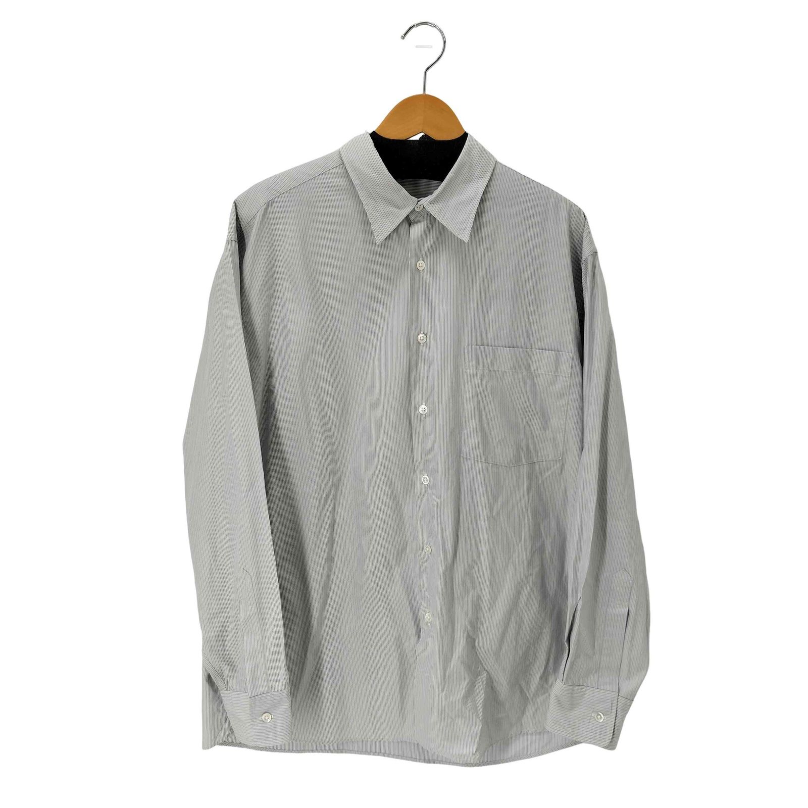 AURALEE WASHED FINX TWILL STRIPE SHIRTS AURALEE WASHED FINX TWILL