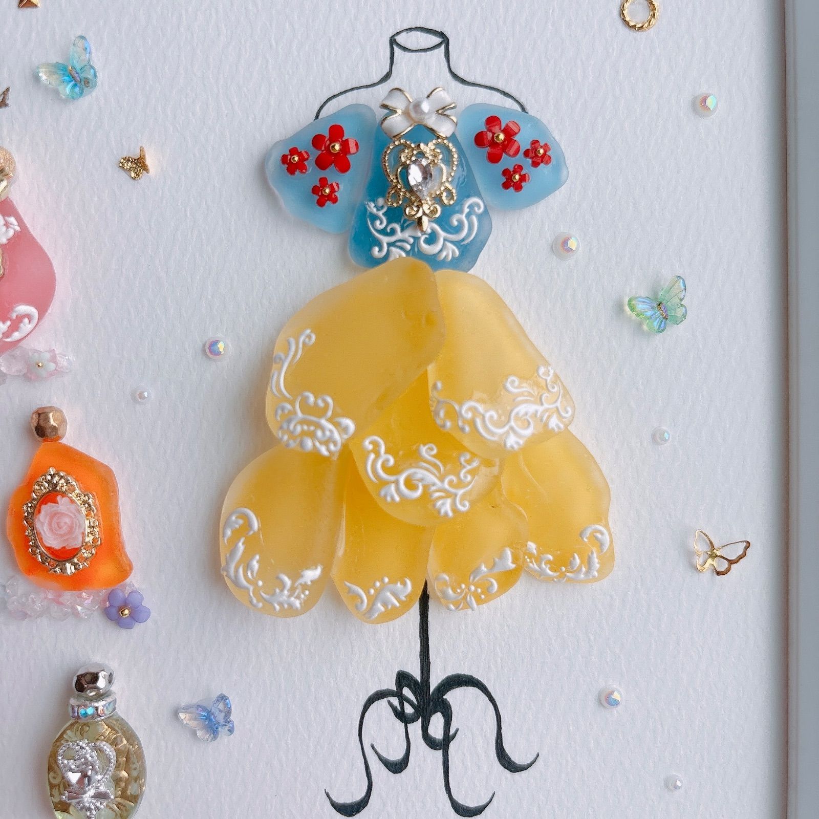 シーグラスアート オシャレ プリンセス 香水 化粧品 フレンチガーリー