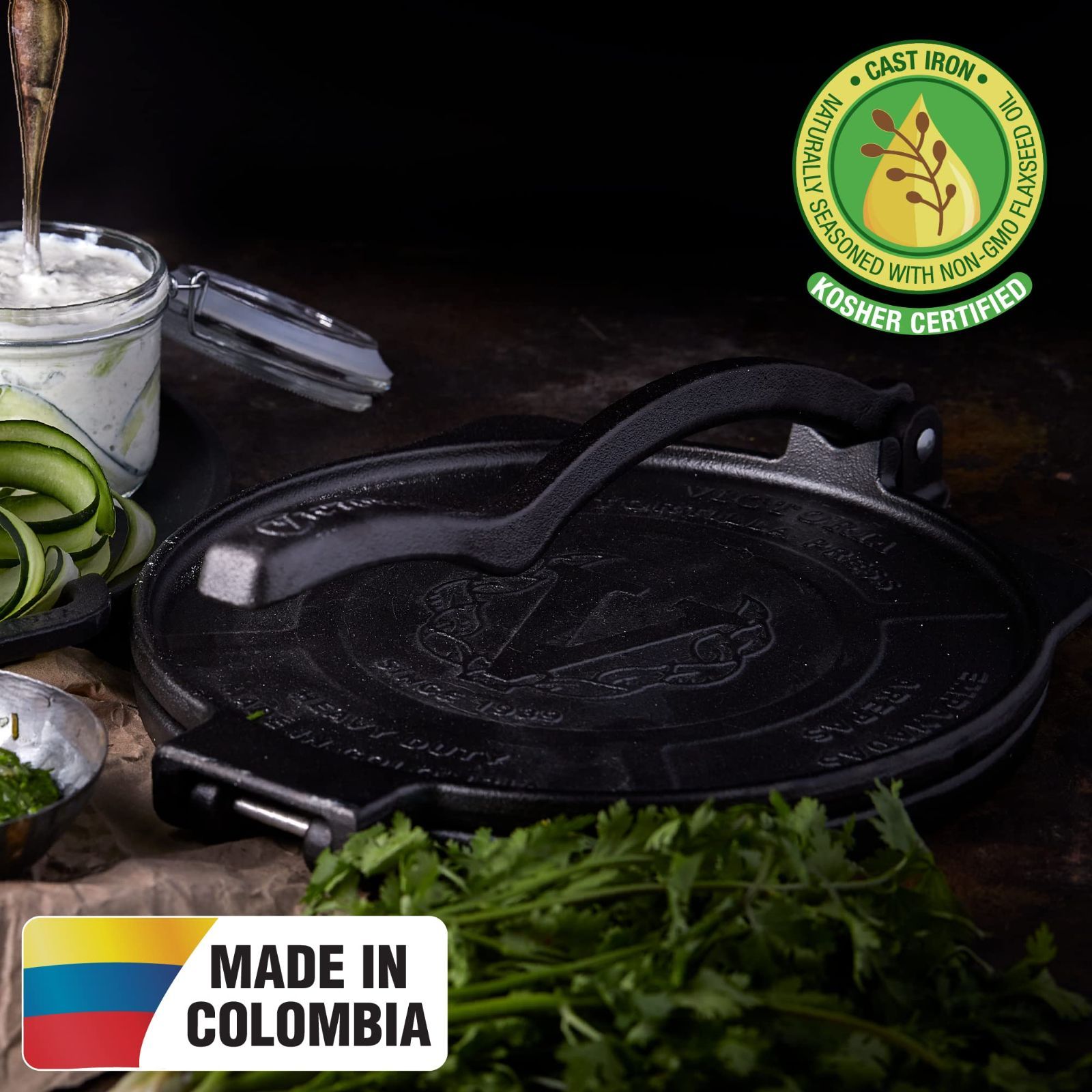 VICTORIA】 HD10インチ トルティーヤプレス 25cm 鋳鉄 【 日本正規品